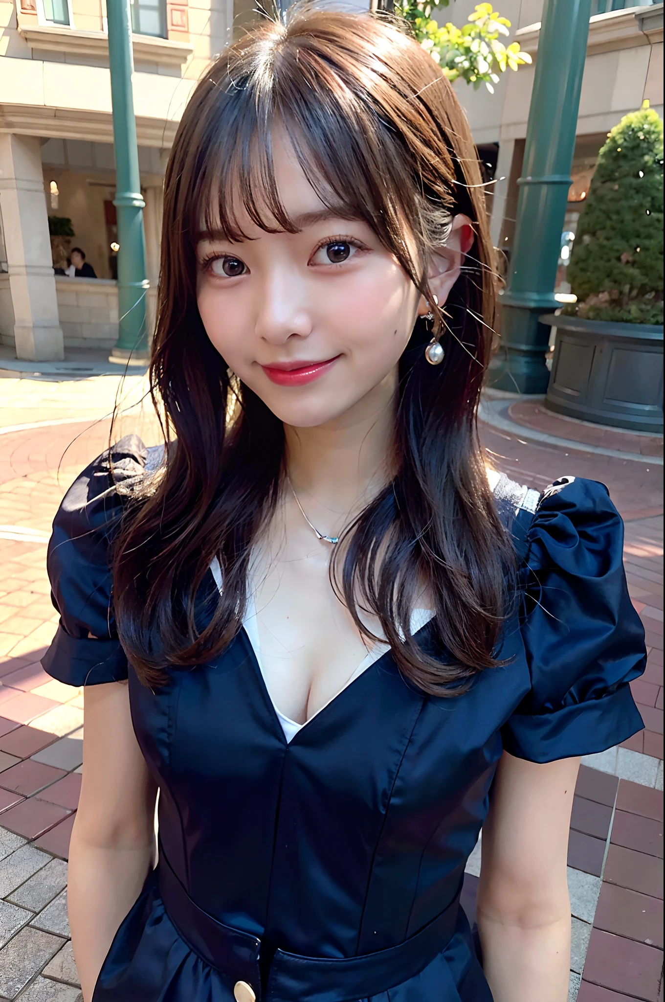 (top-quality、8K、32K、masuter piece、nffsw:1.2)、profile、(slim figure:1.2)、(s lips) 、18year old、kawaii pose、Incredibly ridiculous、(Disney land:1.3)、Colossal tits、二重まぶた、shinny skin、Realistic rays、mare、beauitful face、(A smile:1.3)、crouching down、(From  above:1.2)、(a closeup:1.4)、blurry backround、(Front Focus)、(Dark: 1.6)、Fantasy Art、photoRealstic、Professional Lighting、extra detailed face、Award-winning、deep-shadows、natta
