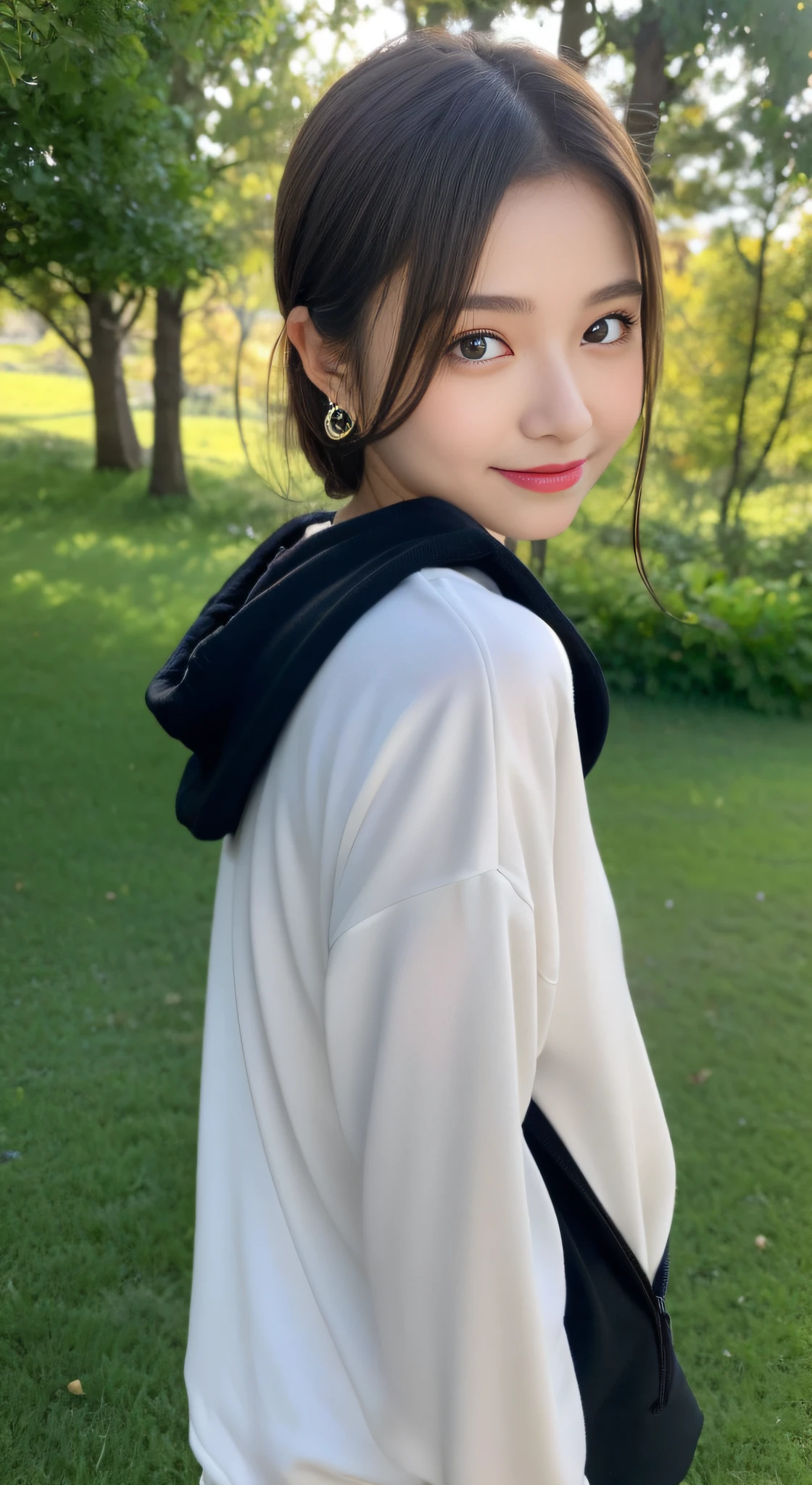 (((32K,very high res, high detailing, highly accurate,Masterpiece Girl 1))),Raw photo & realistic atmosphere,beautiful dark blue eyes,Detailed mouth,Glossy lips,Detailed eyebrows,Soft white skin that shines with every detail,,Eyes drawn in detail、Very beautiful eyes with azure eyes,Detailed lips、Very beautiful face,Very well-formed face、Lifelike face,shiny beautiful lips,Beautiful eyebrows,Infinite reality,Best design,（Insanely cute sober and modest Japan 18-year-old girl,,Toned body,Perfect Gal Leader Model,Beautifully shaped breasts,Very cute beautiful girl,Little Girl：1.5）,Best Natural Makeup,Japanese ido,Korean Idols,Young sensual idol,Moist eyes,Dark beautiful eyes,Beautiful butt,beauty legs,,camel's foot,：1.3),超A high resolution、,Natural and realistic face,Back lighting,Pure eyes are too cute,(((photorealisim,Photograph the whole body))),,Reality Live Action,（simple earrings,Necklace Arm,Watches,Glossy Nail Art Black and Green Nylon Zip Hoodie Camping Fashion,Braided blonde short hair,独奏,Lori,Smile faintly,full body Esbian：1.7）,（Show full-body fashion,with light glowing１５Year old schoolgirl,Outdoor Hats,Sit down and make a bonfire at a solo camp：1.8）