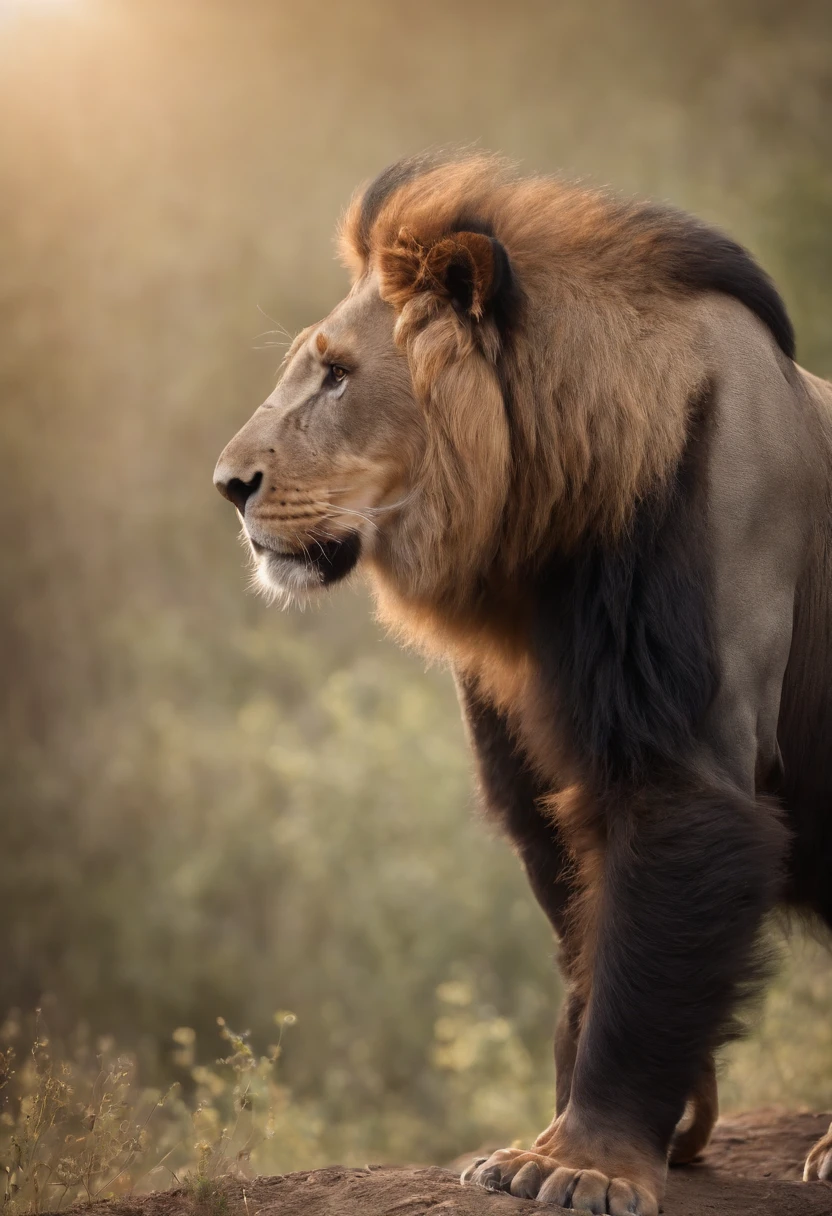 create scenarios with animals containing extremely motivational meaning of strength and intelligence
