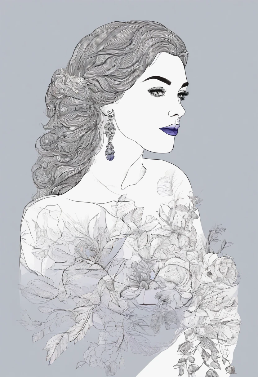 Medium shot, medium shot, depth of field, bust, cinematic angle, masterpiece, best quality, super detail, CG, 8K wallpaper, pretty face, delicate eyes, a maiden, solo, skyline, beautiful detailed sky, light blue short shirt, translucent white pleated skirt, purple flowers