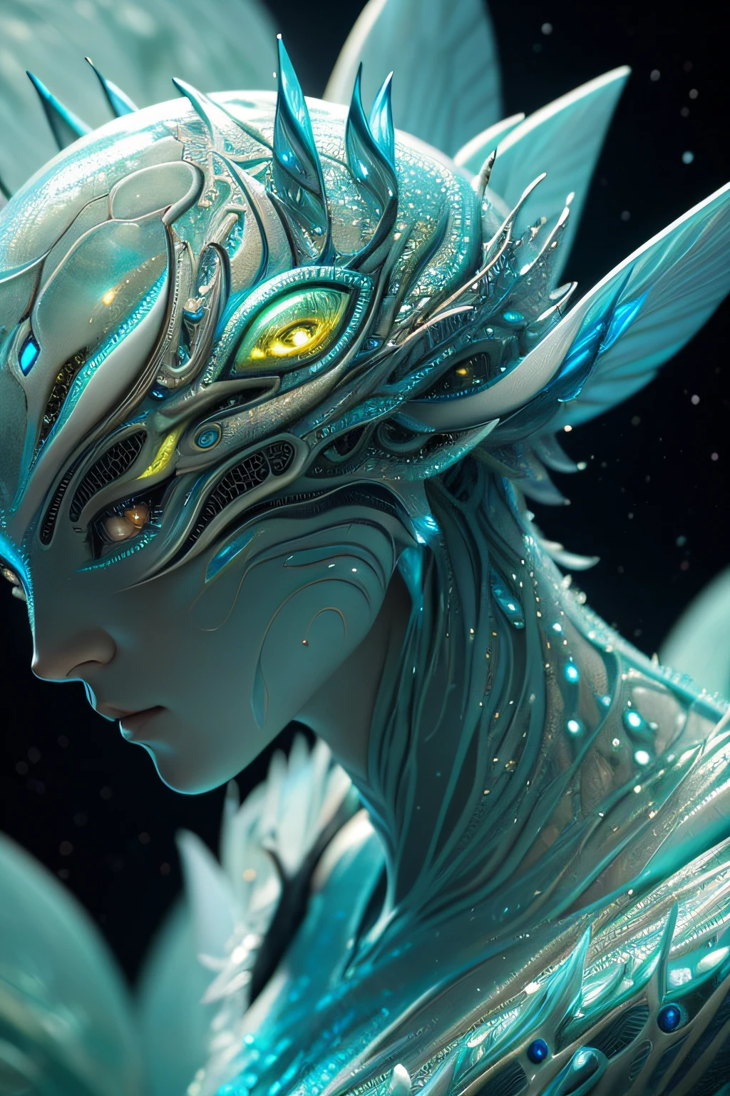 Cute creature from Space. terraforming. Alien Flora, Miki Asai Macro photography, close-up, hyper detailed, trending on artstation, sharp focus, studio photo, intricate details, highly detailed, by greg rutkowski detailed face, detailed skin