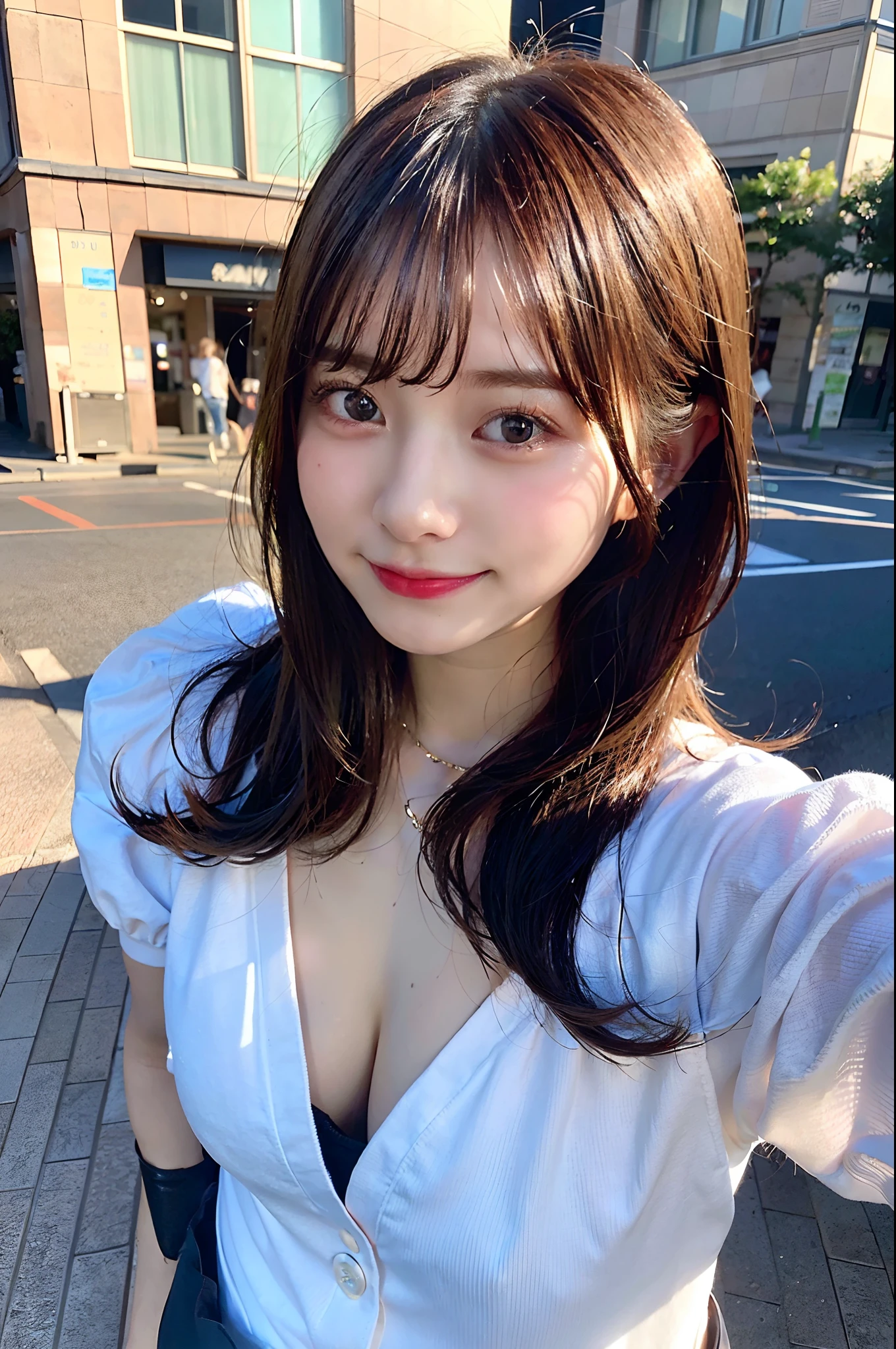 (top-quality、8K、32K、masuter piece、nffsw:1.2)、profile、(slim figure:1.2)、(s lips) 、18year old、kawaii pose、Incredibly ridiculous、(Arcade Street:1.3)、Colossal tits、二重まぶた、shinny skin、Realistic rays、mare、beauitful face、(A smile:1.3)、crouching down、(From  above:1.2)、(a closeup:1.4)、blurry backround、(Front Focus)、(Dark: 1.6)、Fantasy Art、photoRealstic、Professional Lighting、extra detailed face、Award-winning、deep-shadows、natta