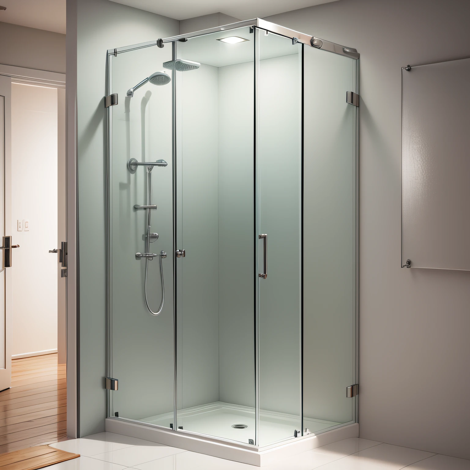 easy clean shower with Shower Enclosure and Glass Door