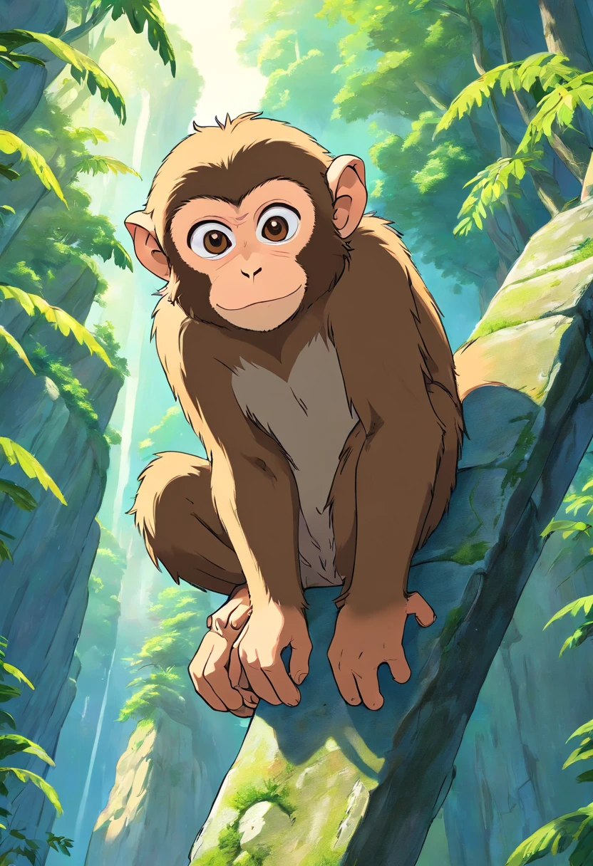 bonobo Monkey, Calcite, masterpiece, best quality