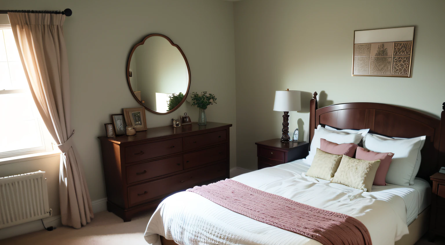 Bedroom furniture, Décor and colours, creating a cosy atmosphere in the bedroom, as well as textiles and pillows to add comfort.