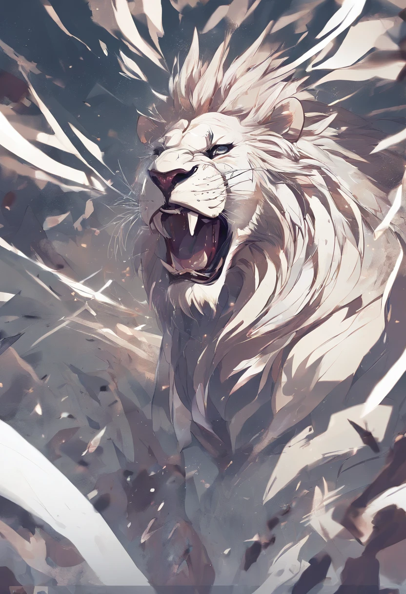 Splash art, a lion head, ((fundo branco)), olhos penetrantes, epic instagram, artstation, estilo splash de tinta colorida, contorno, hiperdetalhado intricadamente detalhado, motor irreal, genial, detalhes intrincados, tela inicial, cores complementares, conceito de fantasia arte, 8K分辨率, obra-prima do deviantart, oil-painting, pinceladas pesadas, pingos de tinta, splash arts