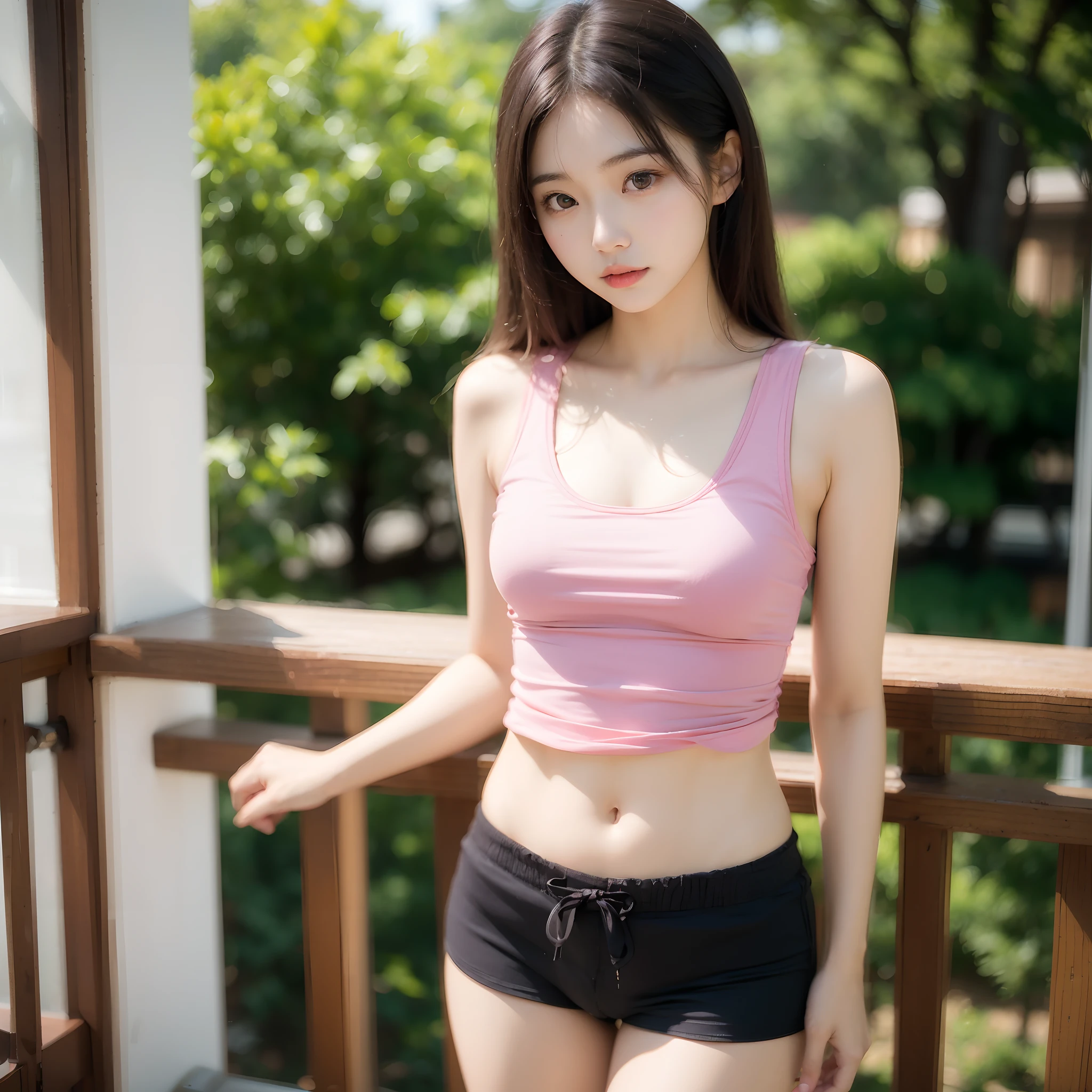 (8k, RAW photos, top quality, masterpieces: 1.2), ((spread legs: 5.4)), (realistic, photorealistic: 1.37), 1 girl, Japan, 20 years old, young woman, slender abs, (small: 2.3), small breasts, small waist, thin waist, cute, cityscape, in crowd, daytime, professional lighting, photon mapping, radiosity, ( Crotch open at front: 1.2), split, small breasts, small breasts, light pink see-through tube top high-leg bikini, (nipple tips protruding: 4.6), (see-through: 1.8), areola protruding, pubic shape clearly visible, gal, flat breasts, pubic hair, slender, ((crotch opening: 1.2)), small, spread legs