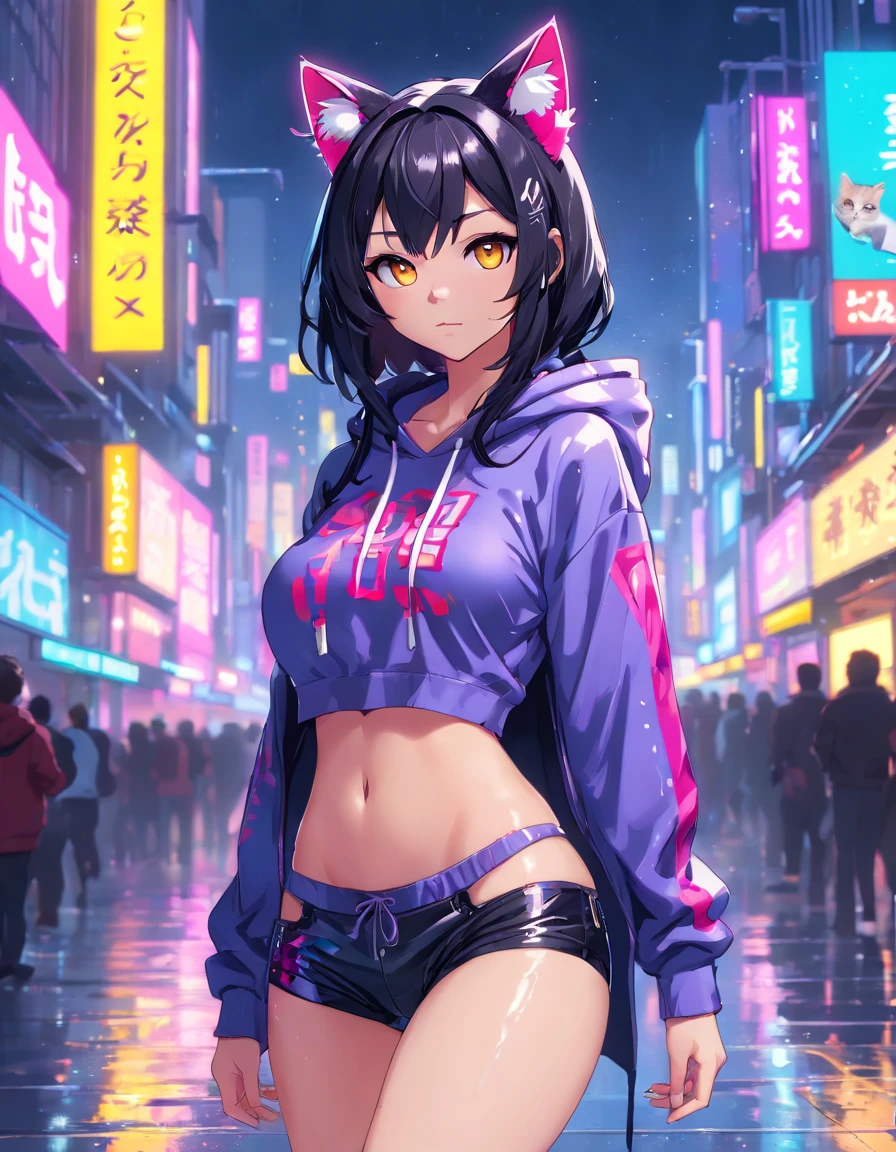 a woman in a pink bikini and black jacket sitting on the street, cyberpunk art style, cyberpunk 2 0 y. o model girl, hyper-realistic cyberpunk style, cyberpunk vibes, cyberpunk style ， hyperrealistic, cyberpunk beautiful girl, cyberpunk art ultrarealistic 8k, cyberpunk girl, cyberpunk art, female cyberpunk anime girl, in cyberpunk style, cyberpunk judy alvarez