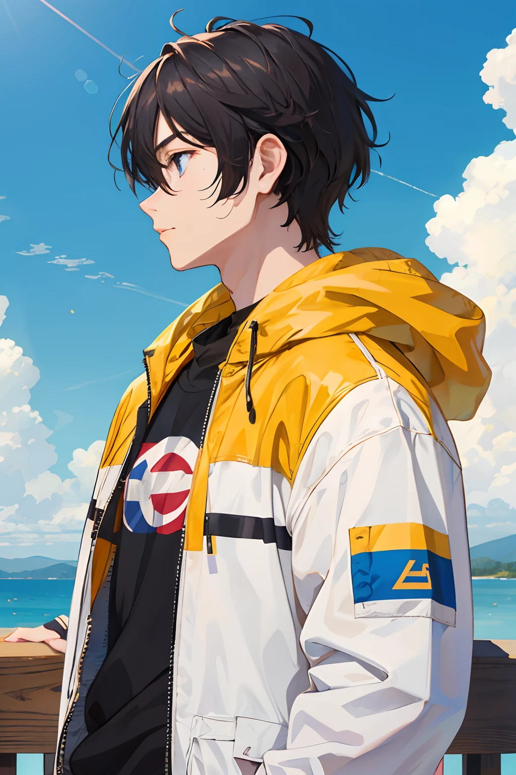 anime, profile photo, cool, guy, solo, facing the camera