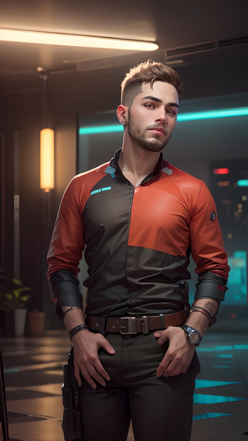 Change background cyberpunk handsome boy, realistic, face, 8k, ultra realistic,