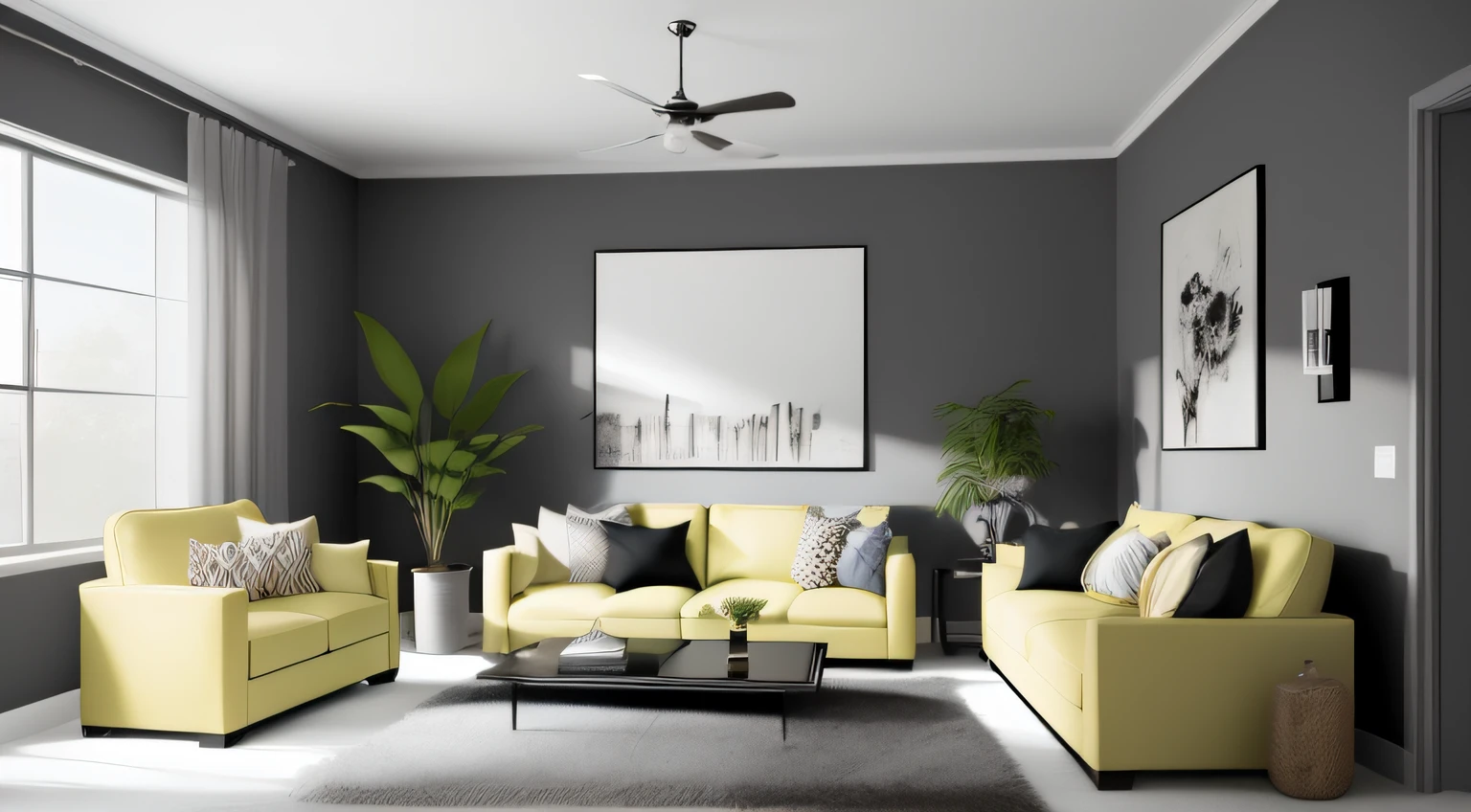 Stylish living room, (Furniture without pillows : 1.2), decor, Colours