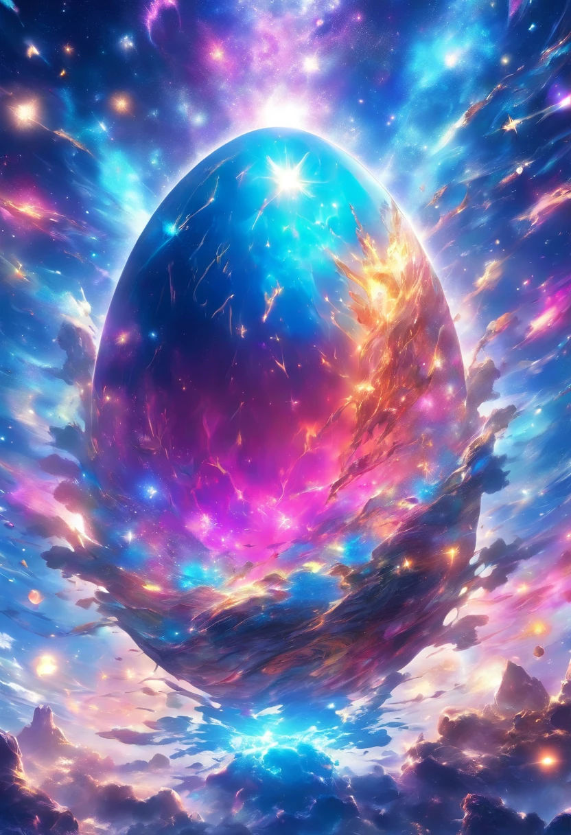 (((Cosmic Egg))) best quality, ultra-high resolution, 4K detailed CG, masterpiece, Universe, cosmic egg, galaxya, aesthetics, beautiful image, depth of field, screen-centered