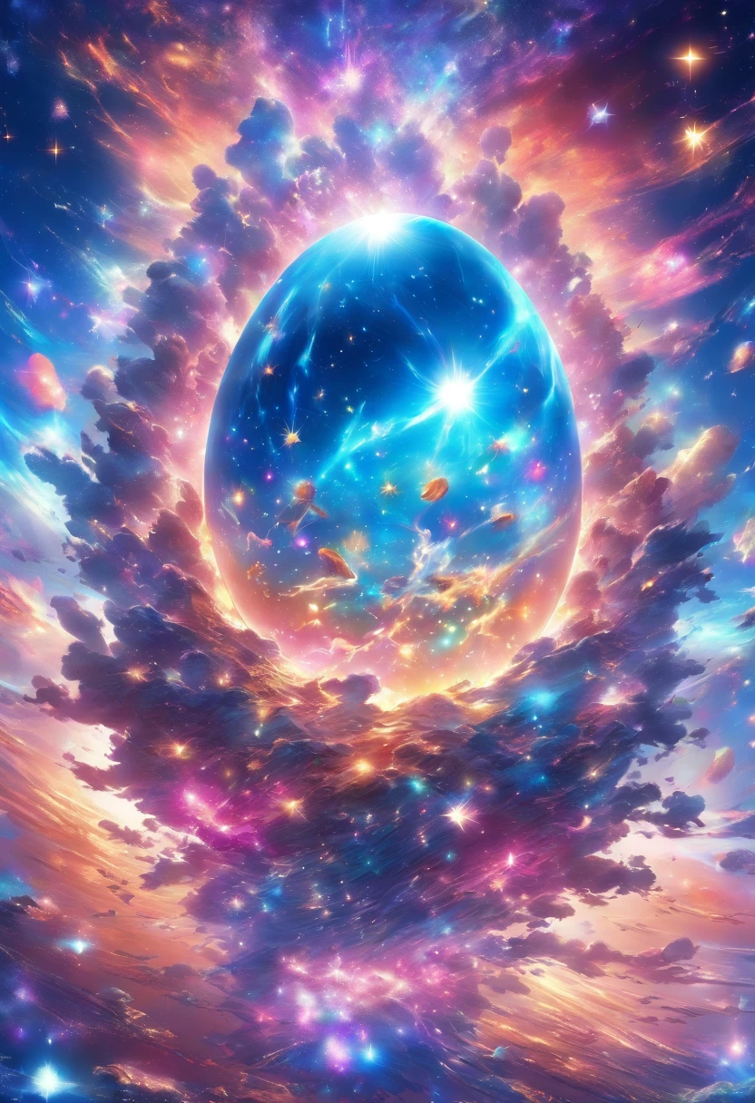 (((Cosmic Egg))) best quality, ultra-high resolution, 4K detailed CG, masterpiece, Universe, cosmic egg, galaxya, aesthetics, beautiful image, depth of field, screen-centered