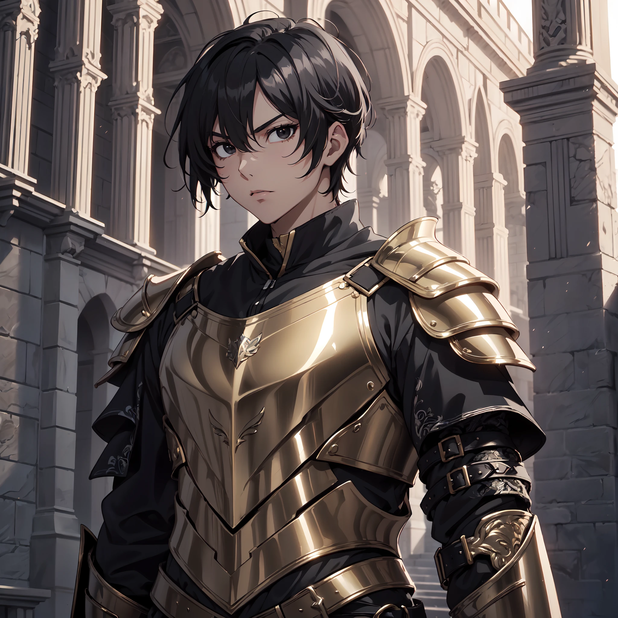128K Ultra High Definition,
128K Ultra High Quality,
128K Ultra High Resolution,
Best Definition,
Best Quality,
Best Resolution,
Perfectly Detailed,
Perfectly Designed,
Extremely Detailed,
Extremely Designed,
Hyper Detailed,
Hyper Definition,
Hyper Quality,
Hyper Resolution,
Masterpiece,
(((Anime))),
Body Shot,
(((Boy))),
Handsome,
Muscular Body,
(((Black Short Hair))),
(((Black Eyes))),
(((Hyper Detailed & Perfectly Designed With Ultra High Quality Bronze Assassin Armor))),
(((Inside Of Medieval Royal Palace Background Scenery))),