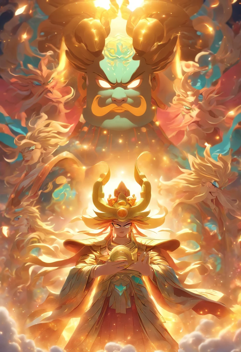 (((Chinese God))) best quality, ultra-high resolution, 4K detailed CG, masterpiece,Pagu, ,cosmic,Universe, cosmic egg,birth, galaxya,aesthetics, beautiful image, depth of field, centered screen