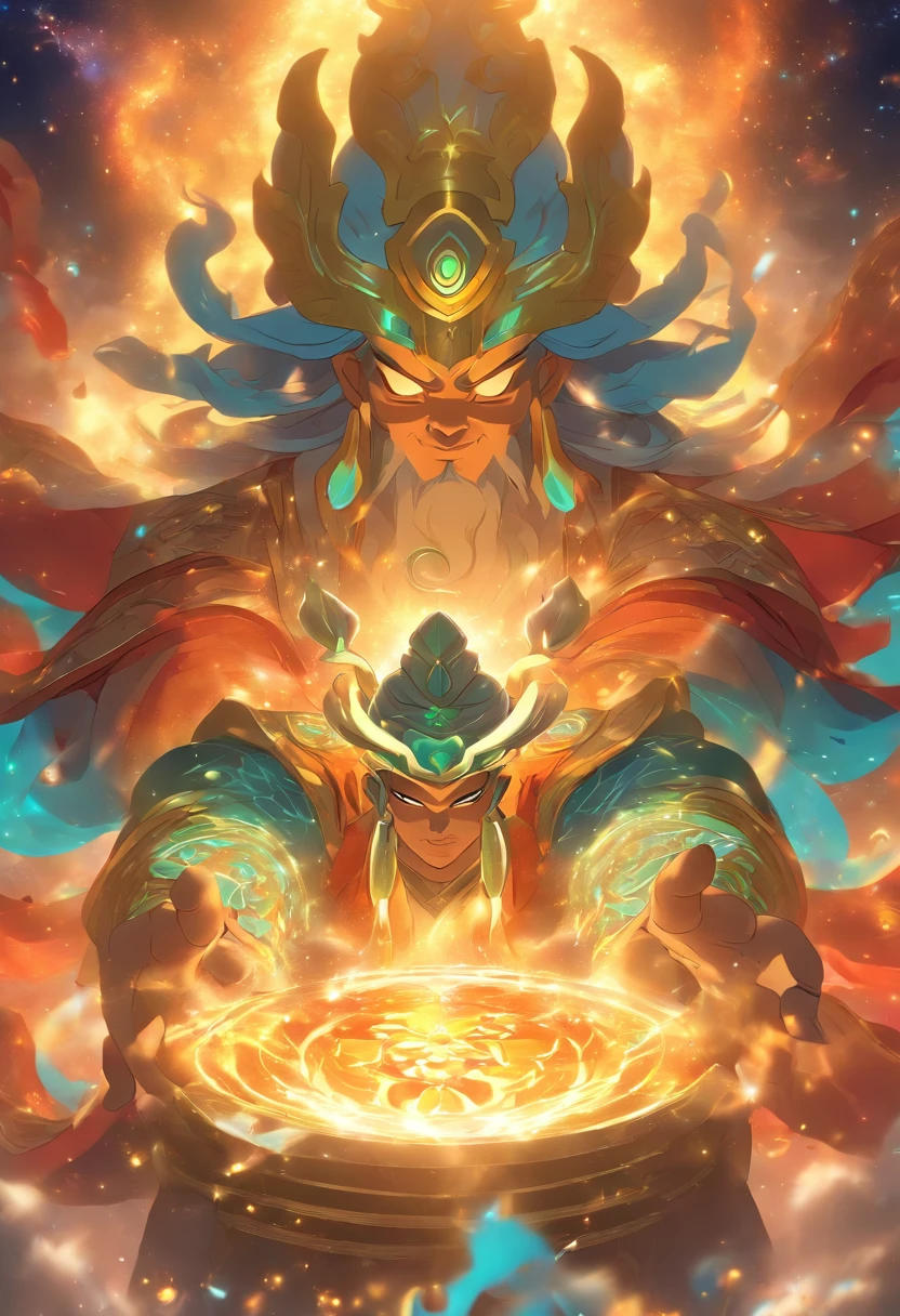 (((Chinese God))) best quality, ultra-high resolution, 4K detailed CG, masterpiece,Pagu, ,cosmic,Universe, cosmic egg,birth, galaxya,aesthetics, beautiful image, depth of field, centered screen