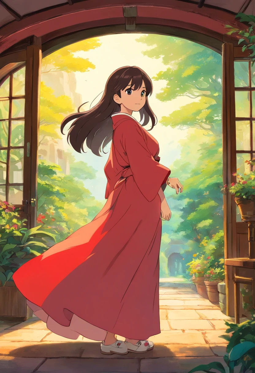 desenhe a demi lovato da capa dapa do album dancing with the devil the art of starting over como um persongem do studio ghibli