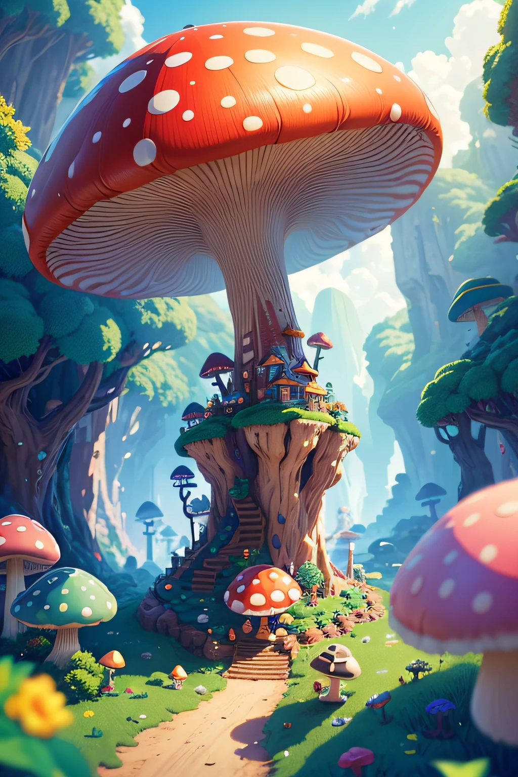(Best quality,4K,8K,A high resolution,Masterpiece:1.2),Ultra-detailed,(Realistic,Photorealistic,photo-realistic:1.37),mushroom,Pixel art, Modern style, flags, Nostalgia, Vibrant colors, Dynamic lighting, Block landscape, Intricate details, glossy shine, Pixelated characters, Whimsical environment, Classic video game style, 2D platformer, Hide props, Adventure tours, Pixel-perfect design, Nostalgic soundtrack, Mushroom World,Vibrant pixel art, Vivid animations, Pipeline transportation, props, brick,Dynamic pixel art