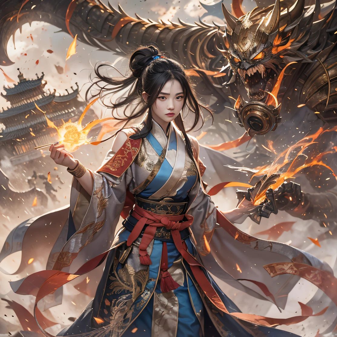 In order to obtain the oracle of fate, Demons invade the Aoba family，The leader of the demon clan personally went down to fight Ye Xingyun, But in the end, He was defeated by Ye Xingyun in one move, At the same time, King Qi, Jiang Shang, Come to Ning City，Finally recognized Ye Xingyun's father and son, And found that Ye Xingyun is a rare eight-vein missing constitution, This is extremely beneficial to cultivating the Jiang Family Ancestor Extreme Heavenly Dao Technique。, But just when Ye Xingyun was taught by King Qi Xiuwei。，In terms of improving self-cultivation, The mysterious woman An Yun suddenly appeared, In order to get the Nine Heavens Goddess Diagram on Ye Xingyun's body。。, She took it away with valve technology, but accidentally got involved in the grudge between the demon and Ye Xingyun。（Colorful ruins）Climb the streets（Armageddon）eyes filled with angry，He clenched his fists，Rush up，Deliver a fatal blow to your opponent，full bodyesbian，Full Body Male Mage 32K（tmasterpiece，Color Ultra HD）Long flowing black hair，Campsite size，zydink， The wounded lined up in the streets（Doomsday ruins）Climb the streets， The scene of the explosion（Doomsday ruins）， （Linen batik scarf）， Angry fighting stance， looking at the ground， Batik linen bandana， Chinese python pattern long-sleeved garment， rainbowing（Abstract propylene splash：1.2）， Dark clouds lightning background，Flour flies（realisticlying：1.4），Black color hair，Flour fluttering，rainbow background， A high resolution， the detail， RAW photogr， Sharp Re， Nikon D850 Film Stock Photo by Jefferies Lee 4 Kodak Portra 400 Camera F1.6 shots, Rich colors, ultra-realistic vivid textures, Dramatic lighting, Unreal Engine Art Station Trend, cinestir 800，Flowing black hair,（（（Color）））The wounded lined up in the streets（color）Climb the streets，（Linen batik scarf）， Angry fighting stance， looking at the ground， Batik linen bandana， Chinese python pattern long-sleeved garment， （Abstract propylene splash：1.2）（（（dense smoke））），The male mage was furious，