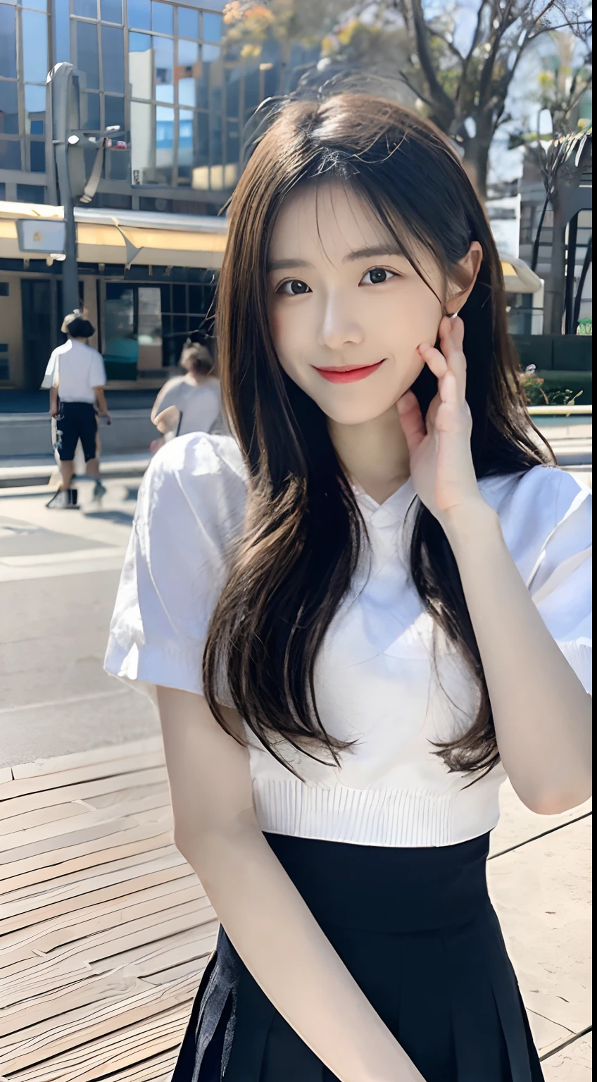 ((top-quality、8K、masterpiece:1.3))、CanonEOS、RAW images、1girl in、japanes、Smaller face、High 、Pretty women:1.3、very slender body:9.8、(Longhaire)、(Super small breasts:1.2)、A-cup、((A-cup:1.8))、School swim wear:1.2、the beach、二重まぶた、fullllbody、A slender、Emphasized crotch、Slender figure、Hair in the wind、200mm telephoto lens、