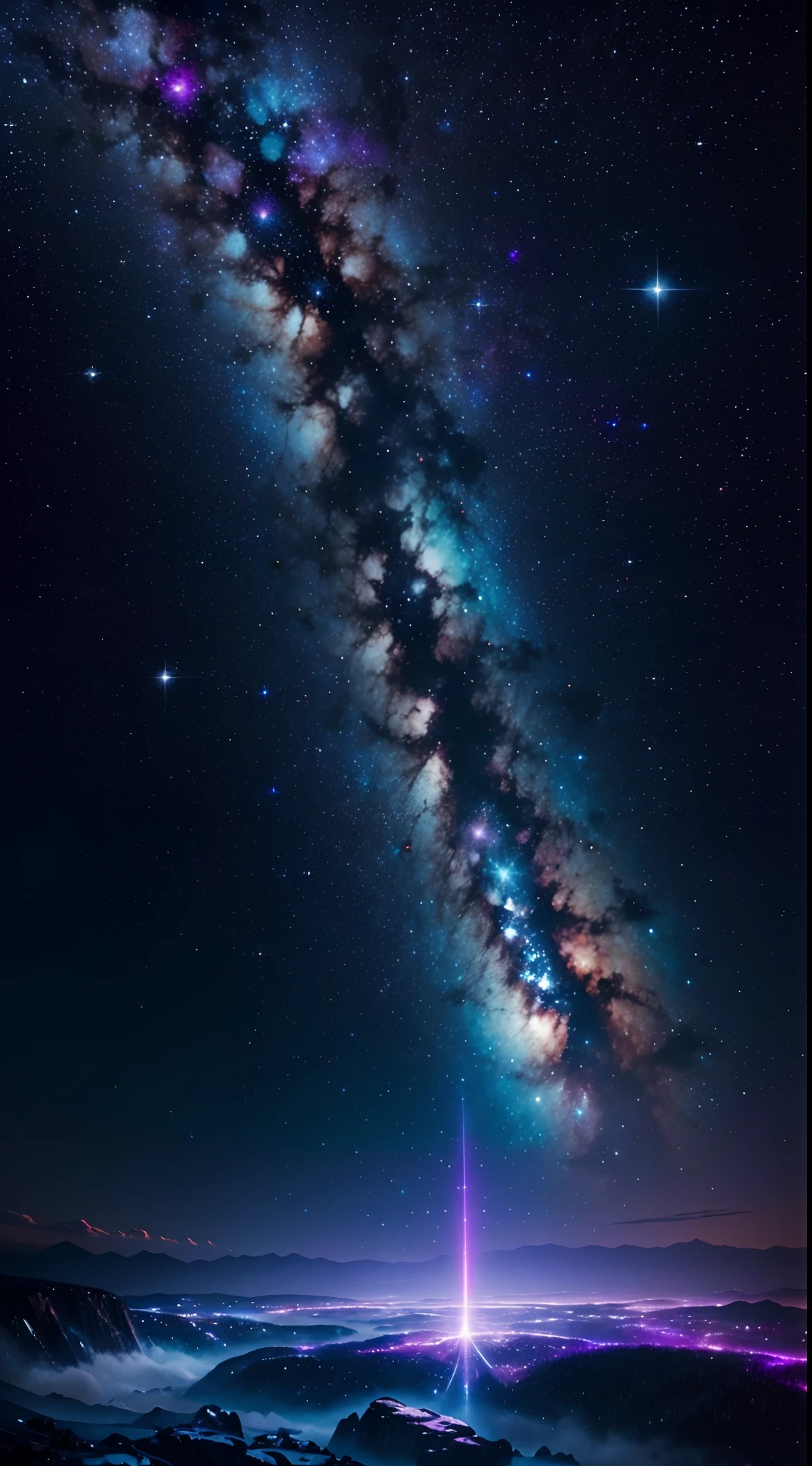 (best quality,4k,8k,highres,masterpiece:1.2),ultra-detailed,(realistic,photorealistic,photo-realistic:1.37),night sky,stars,glowing constellations,sparkling galaxies,moonlit clouds,serene atmosphere,star-filled blanket,shimmering celestial bodies,twinkling night scenery,enchanting midnight sky,gorgeous astronomical display,tranquil nocturnal panorama,mysterious cosmic backdrop,celestial wonderland,stellar brilliance,deep space exploration,universe's grandeur,luminous astral symphony,celestial spectacle,ethereal night vista,colorful cosmic tapestry,luminous nebulae,heavens aglow,cosmic dance of lights,mesmerizing stargazing,nighttime celestial ballet,celestial harmony,hypnotizing astral show,galactic tranquility,dreamlike night sky,pure stardust magic,exquisite celestial artwork,luminous heavenly canopy,unforgettable nocturnal experience,nighttime wanderlust,illuminated night panorama,dazzling starry night,awe-inspiring astral beauty,celestial luminosity,dark sky filled with celestial gems,starfire brilliance,astounding galaxy view.