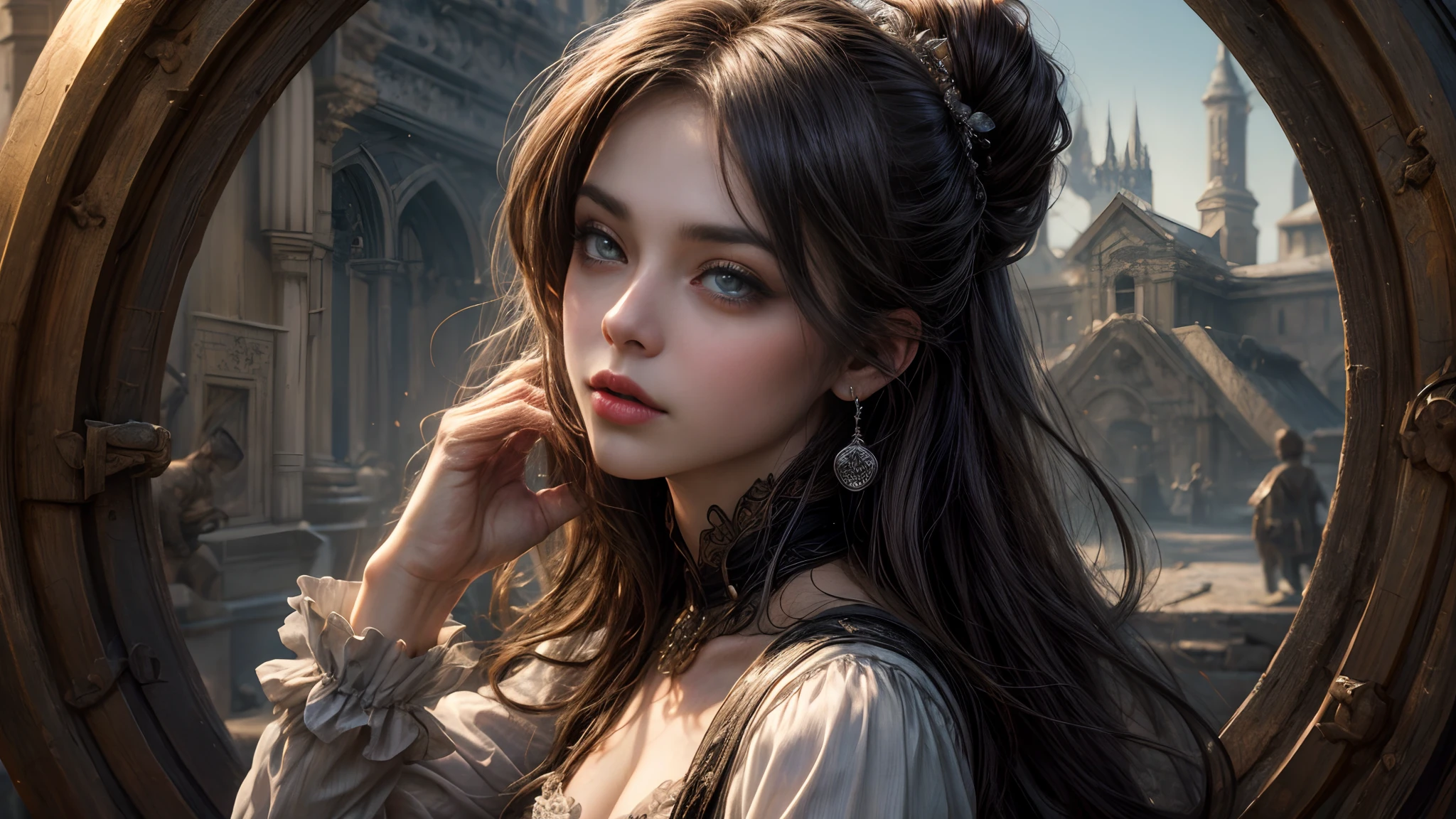 Alice in Tecland , Ultra High Resolution, Masterpiece,Cowboyshot , beautyfull face with gorgeous shiny eyes,