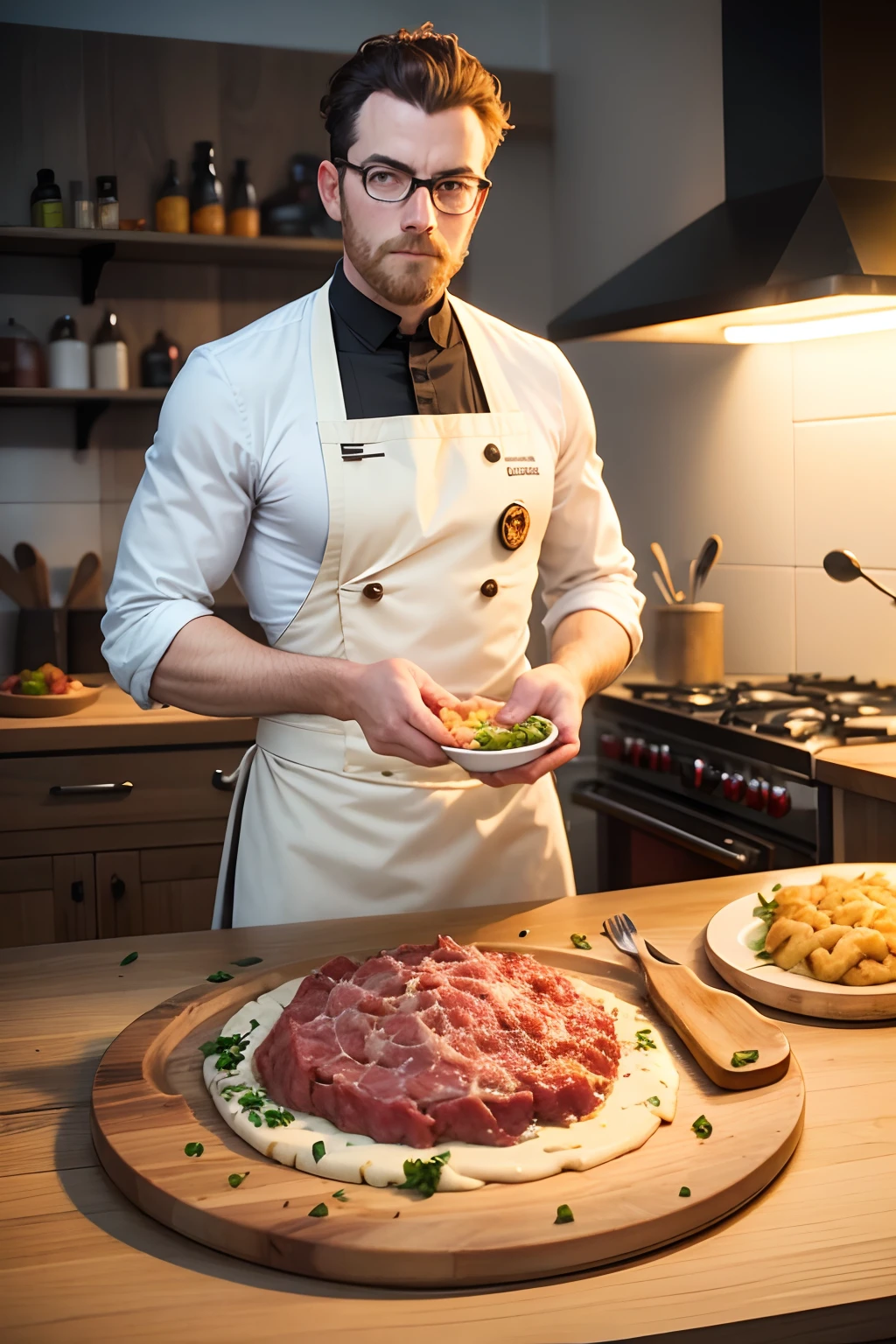 Belgian cook who prepares delicious fries with beef tartare
