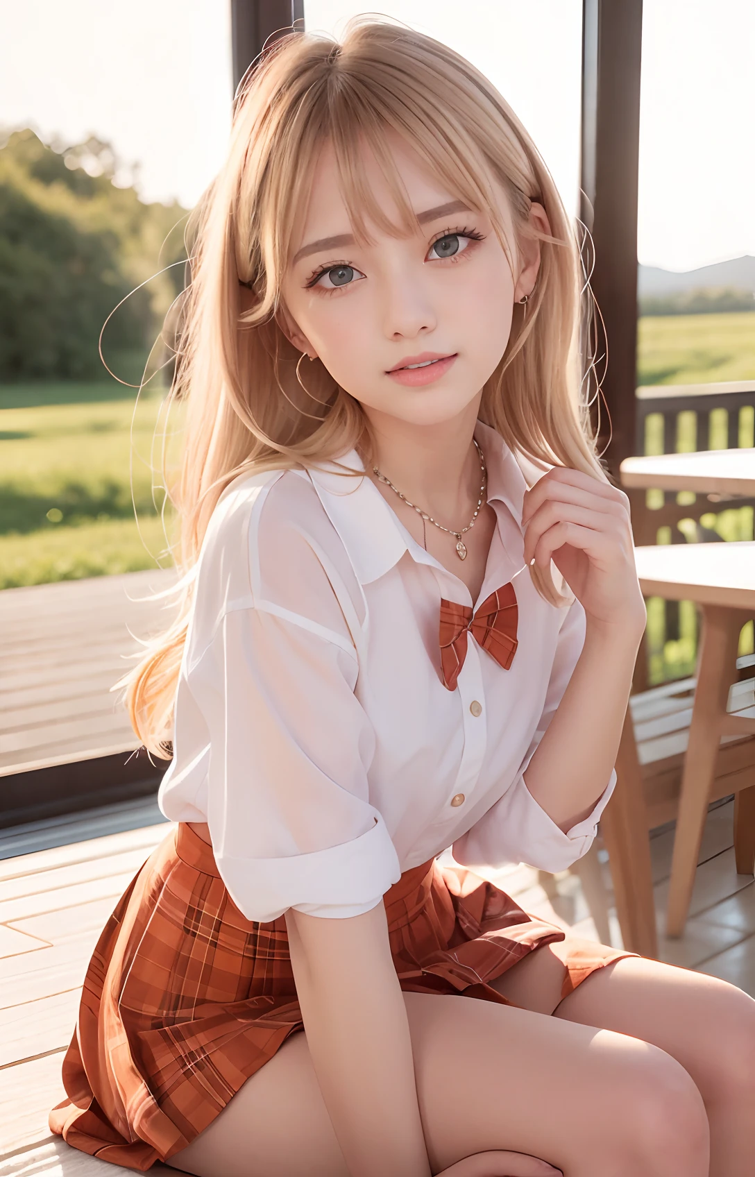 Background with、skirt by the