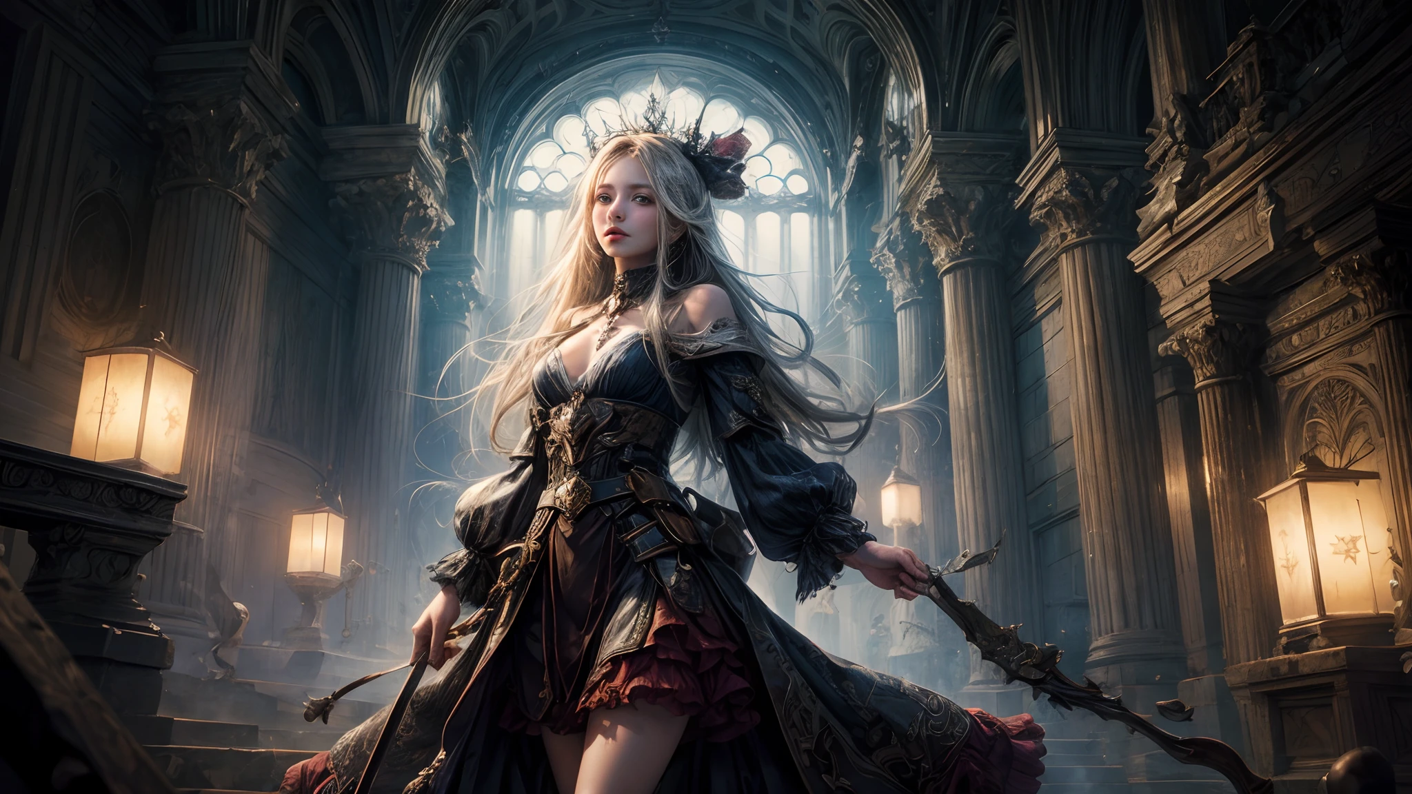 Alice in Tecland , Ultra High Resolution, Masterpiece,Cowboyshot , beautyfull face with gorgeous shiny eyes,