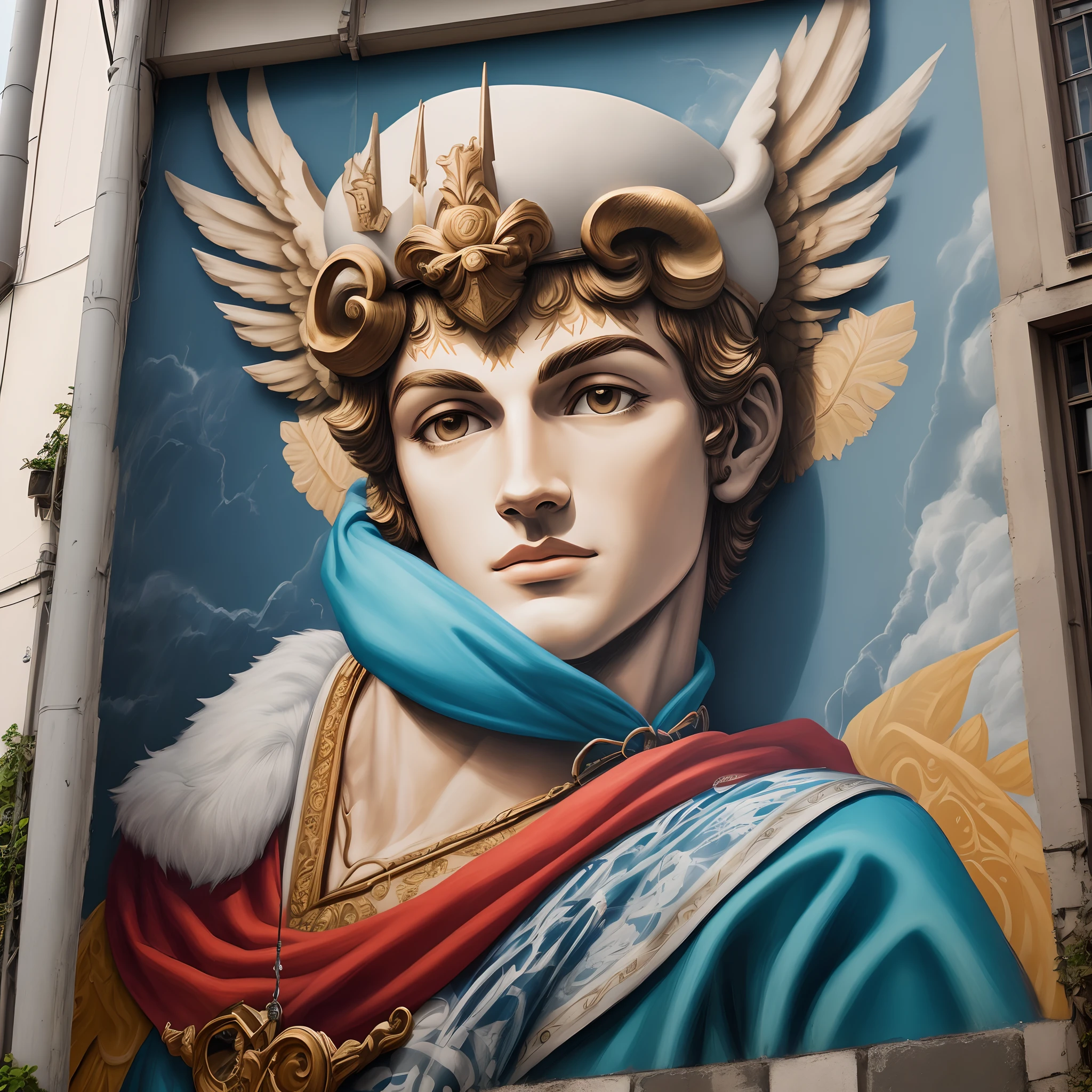 Nome apollo escrito em mural