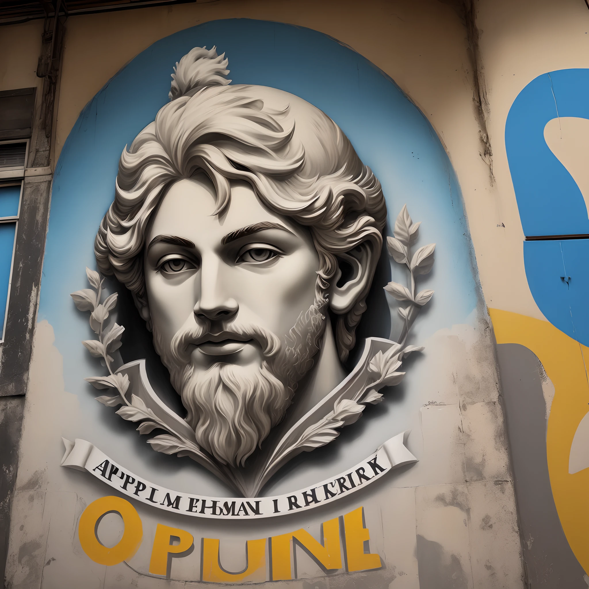 Nome apollo escrito em mural