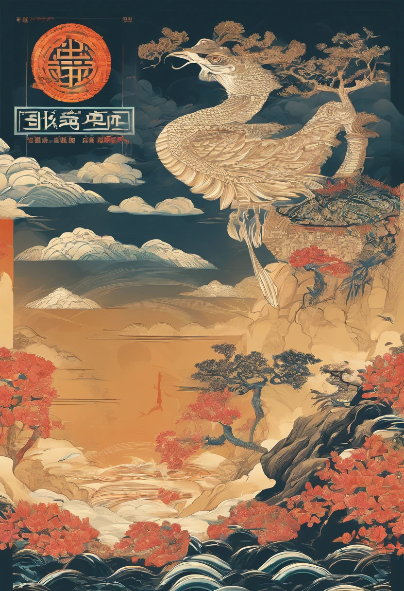 Verano ligero,Traditional Chinese solar terms,(((Lingxiaohua))),Estilo nacional,Viento de tinta,solid color background,reseco,(((grillo))),Vista horizontal,Viento de tinta,solid color background