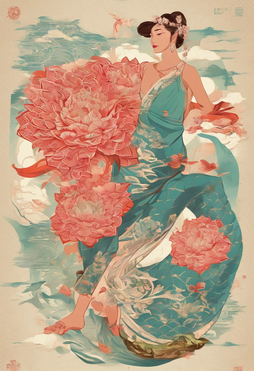 Verano ligero,Traditional Chinese solar terms,(((Lingxiaohua))),Estilo nacional,Viento de tinta,solid color background,reseco,(((grillo))),Vista horizontal,Viento de tinta,solid color background