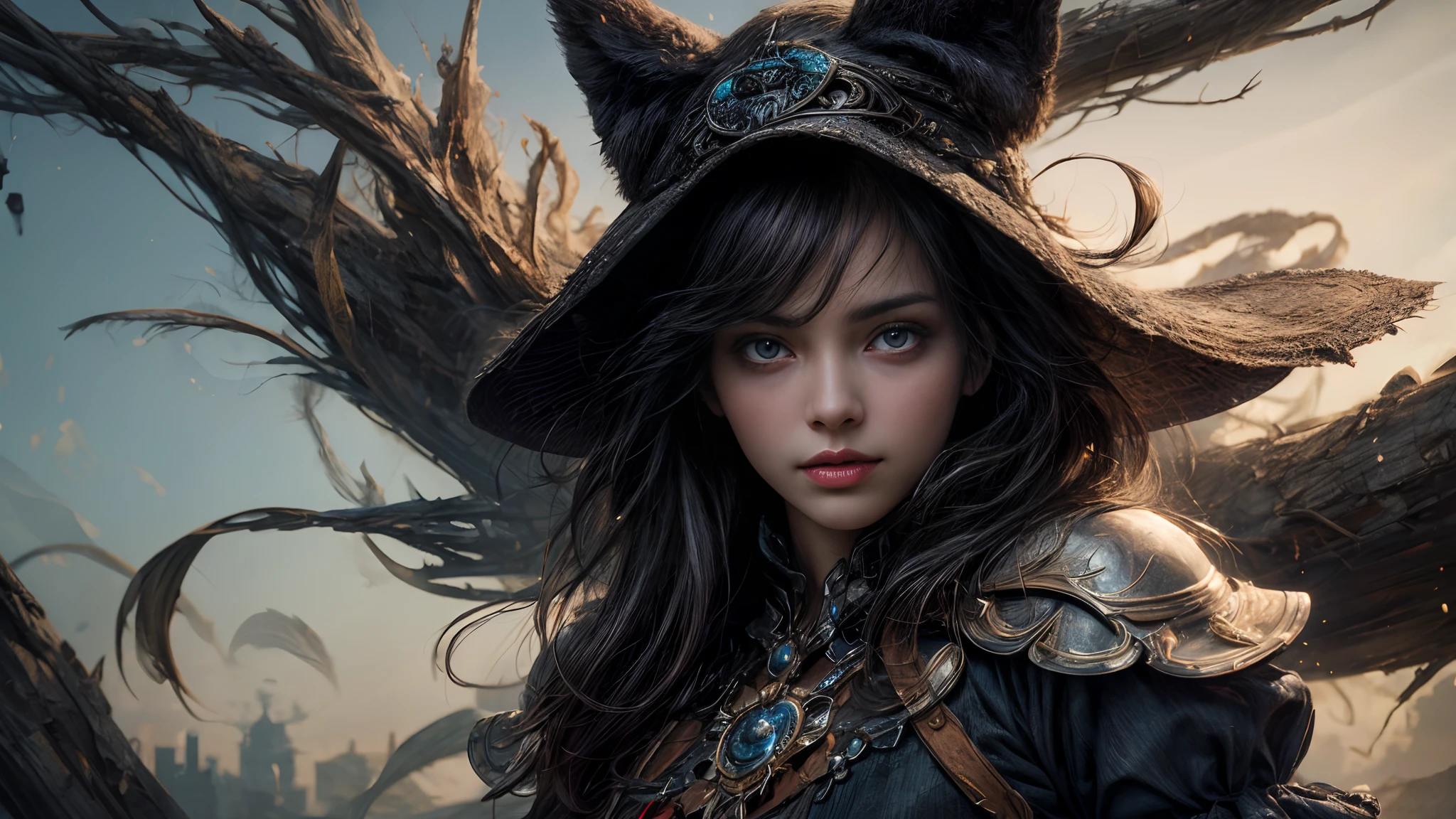 Alice in Tecland , Ultra High Resolution, Masterpiece,Cowboy shot , beautyfull face with gorgeous shiny eyes,