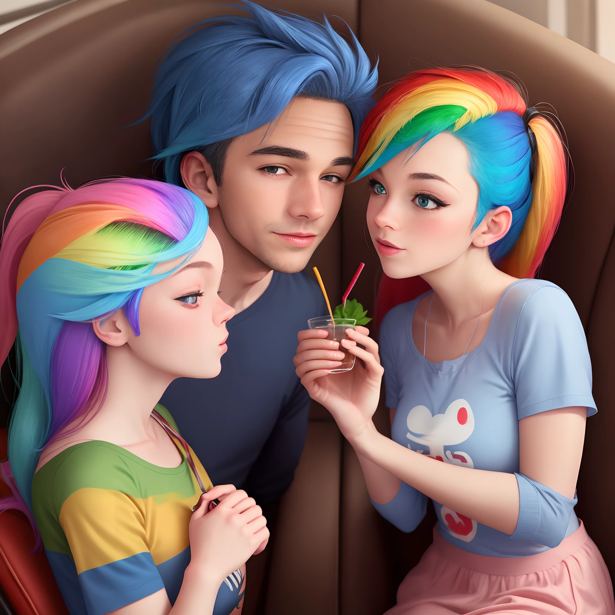 Rainbow dash and George Floyd kissing on a date