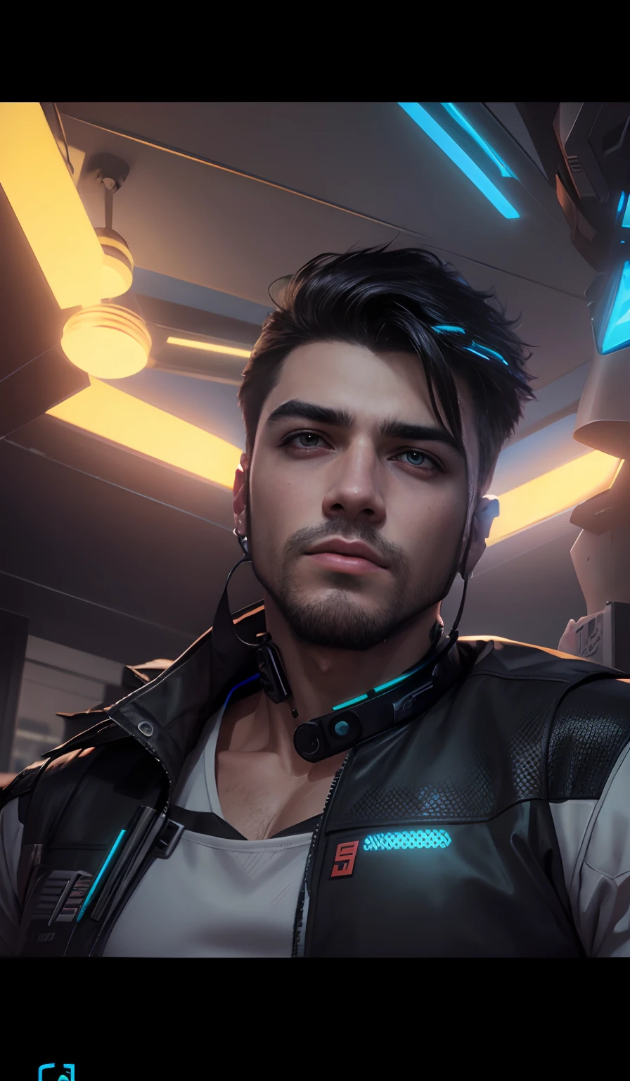 Change background cyberpunk handsome boy, realistic face, ultra realistic