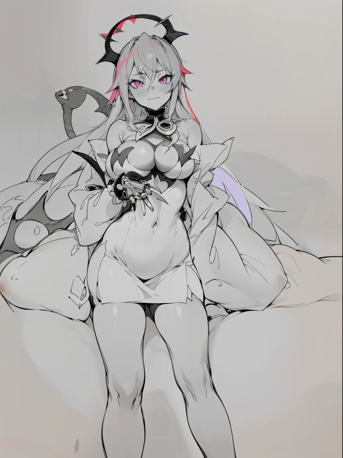 anime girl with a big breast and a big breast, blue scales covering her chest, mika kurai demon, sfw version, shalltear from overlord, breasts covered and sfw, scales covering her chest, succubus in tight short dress, biomechanical oppai, shalltear bloodfallen, attractive matoi ryuko, succubus, beautiful succubus,