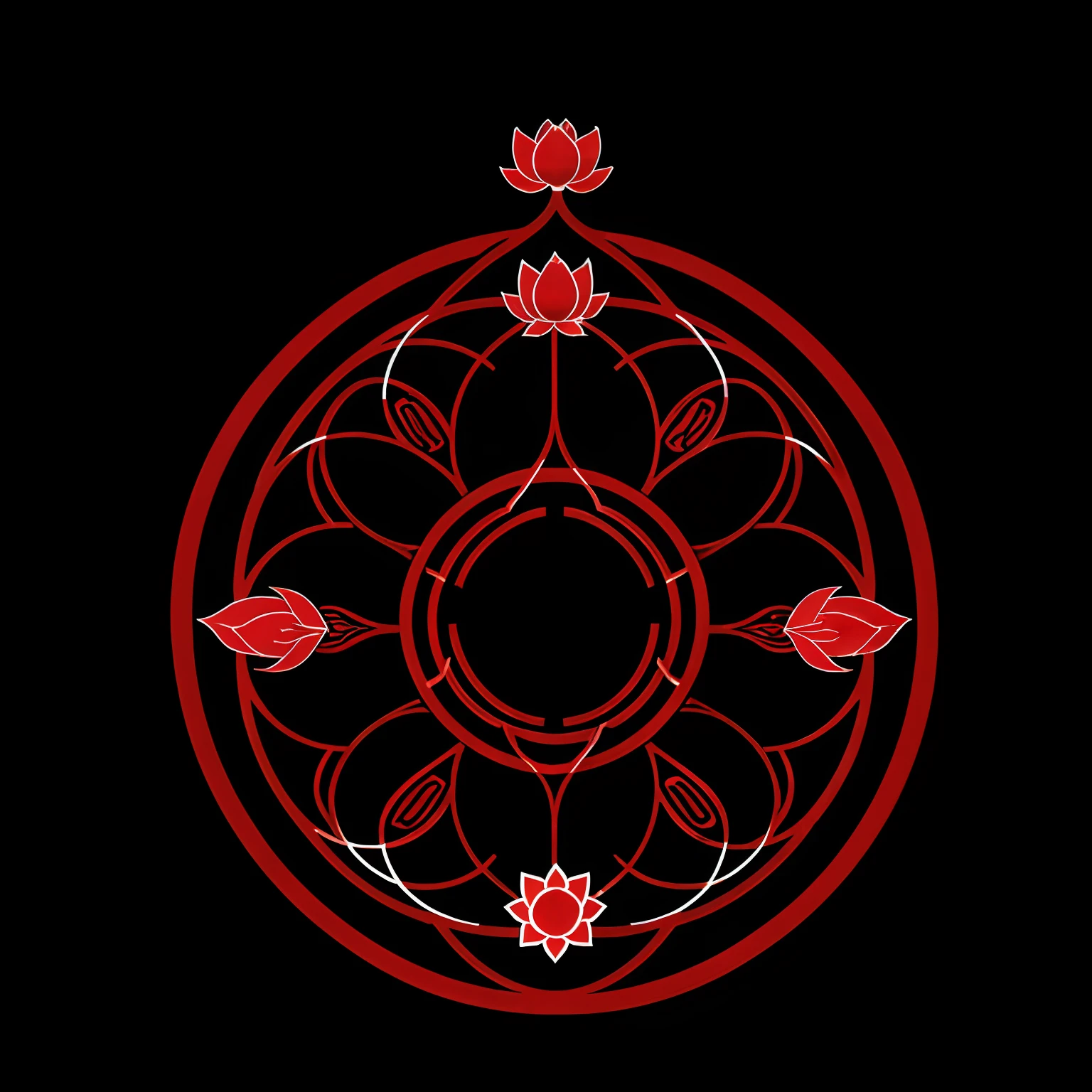Logo Archive、Red Logo、
Red lotus flower、It symbolizes a single red lotus, Unified in red、Ivy spirals and represents flames、Simple design