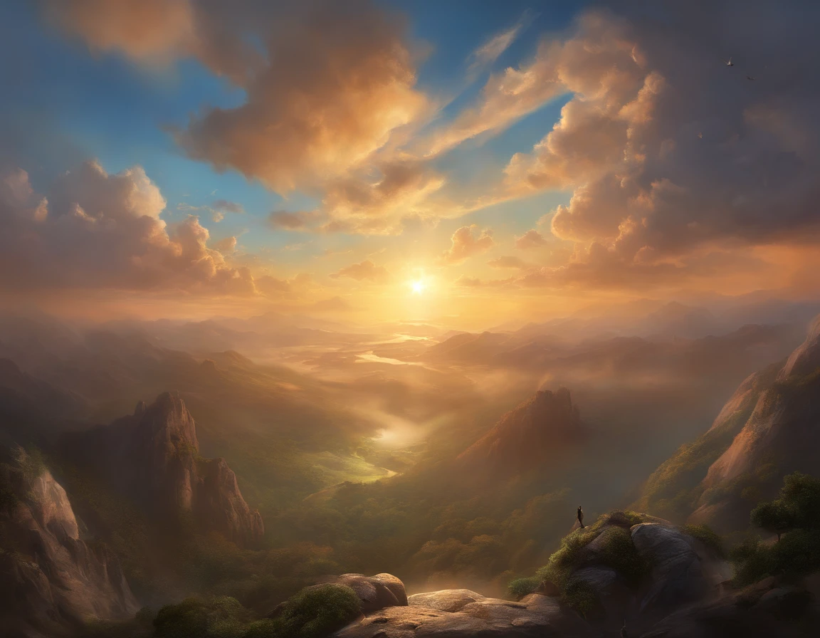 Best Quality, masterpiece, skyporn, stele, 云, (Laughing sky:1.5), Message from the sky, Laughing sky, beautiful concept art, optic, Fantasyart, luminous sky