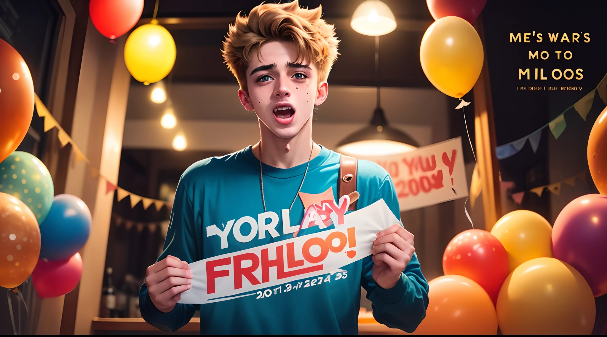 create a birthday flyer for Milo’s 21st birthday on friday the 13th and make it horror/ psycho themed have the text “Milo’s 21st Friday the 13th horror/psycho costume”