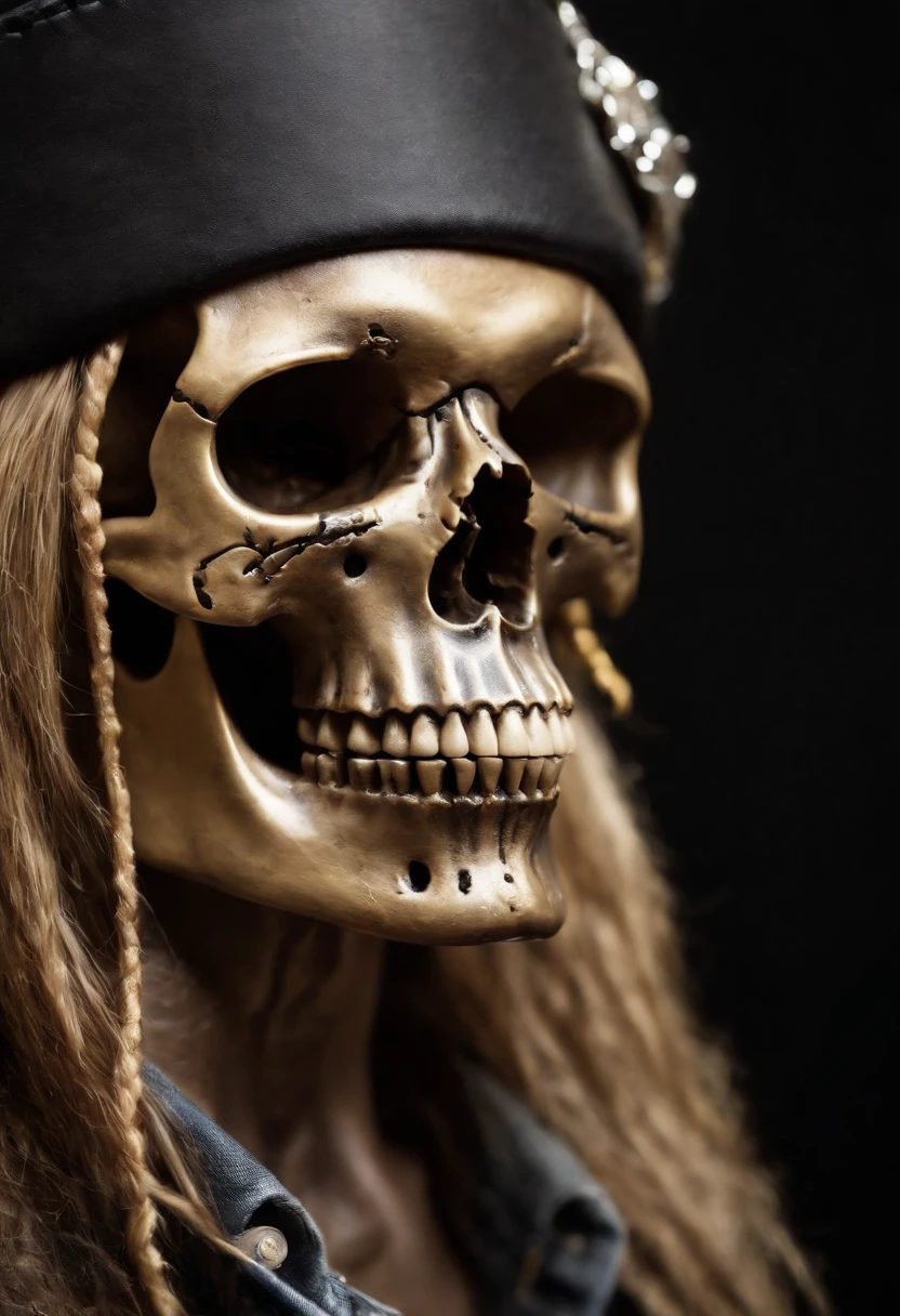 axl rose skull with black background