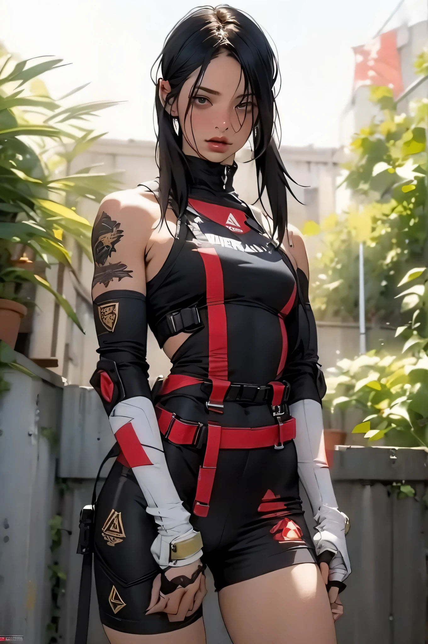 (((mujer))), (((mejor calidad))), (((obra maestra))), (((adulto))), A 35-year-old warrior with a perfect body, Gladiadores de Brooklyn, mano con guantes de acero y puntas de metal, (( debajo de los senos )), (( Tanga diminuta )), casi desnudo en el estilo salvaje urbano de Simon Bisley para la portada de la revista A 2000.D., cabello rubio, Minimum clothing, armadura (Ropa confeccionada con la bandera de la 🇧🇷 ), lleno de puntas y remaches manchados de tinta, Tatuaje de estrella de 5 puntas, (((cuerpo completo))), Cabello ????? corto con flequillo blanco que cubre la frente