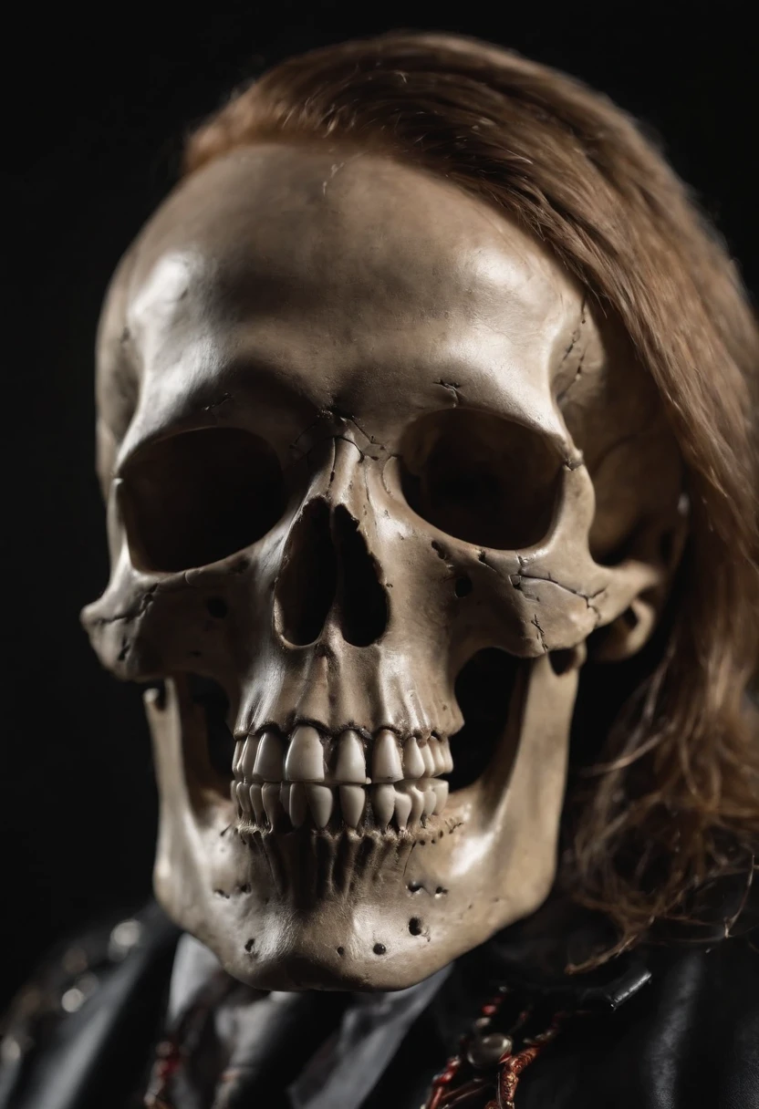 axl rose skull with black background solo head