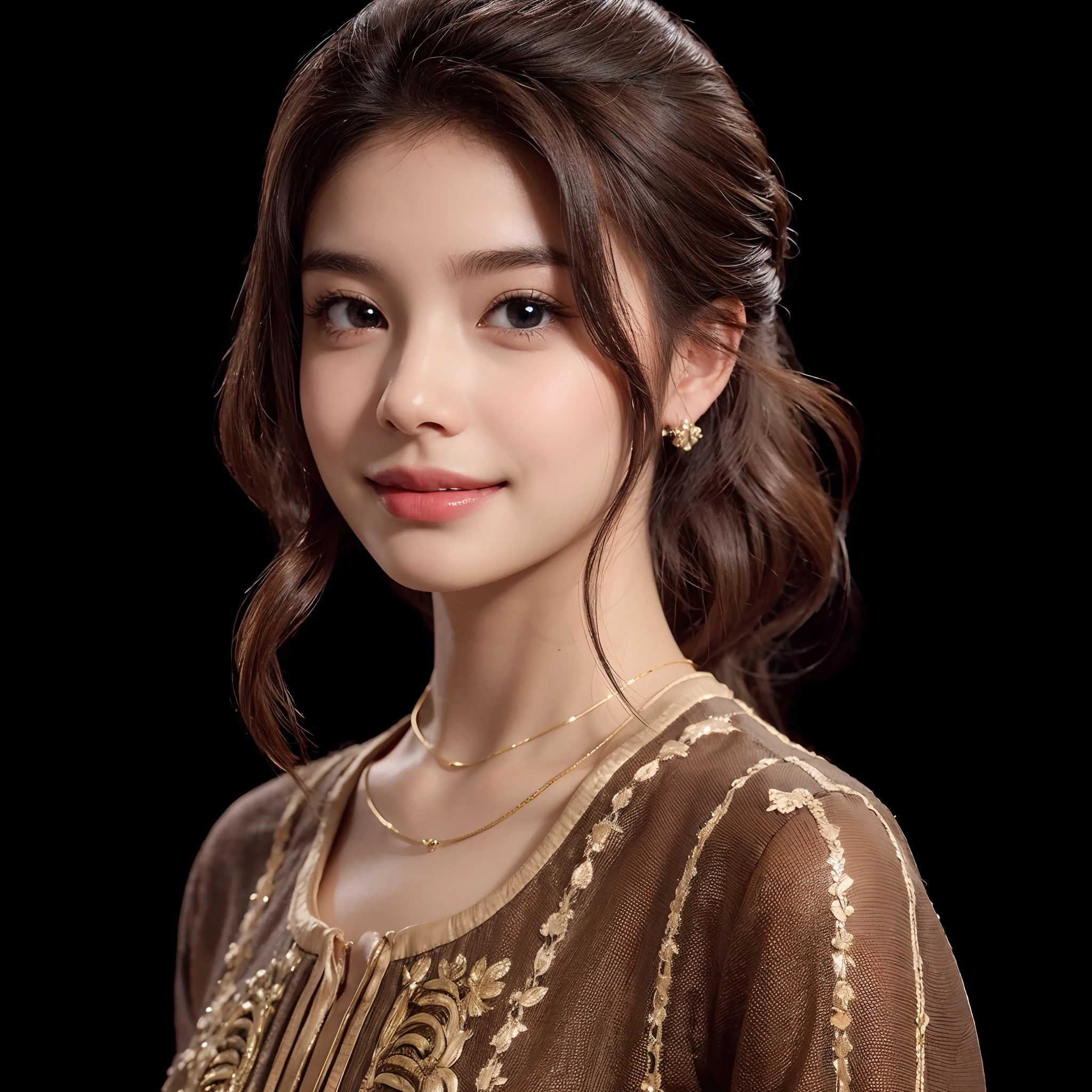 Gorgeous, little smile. Cute,