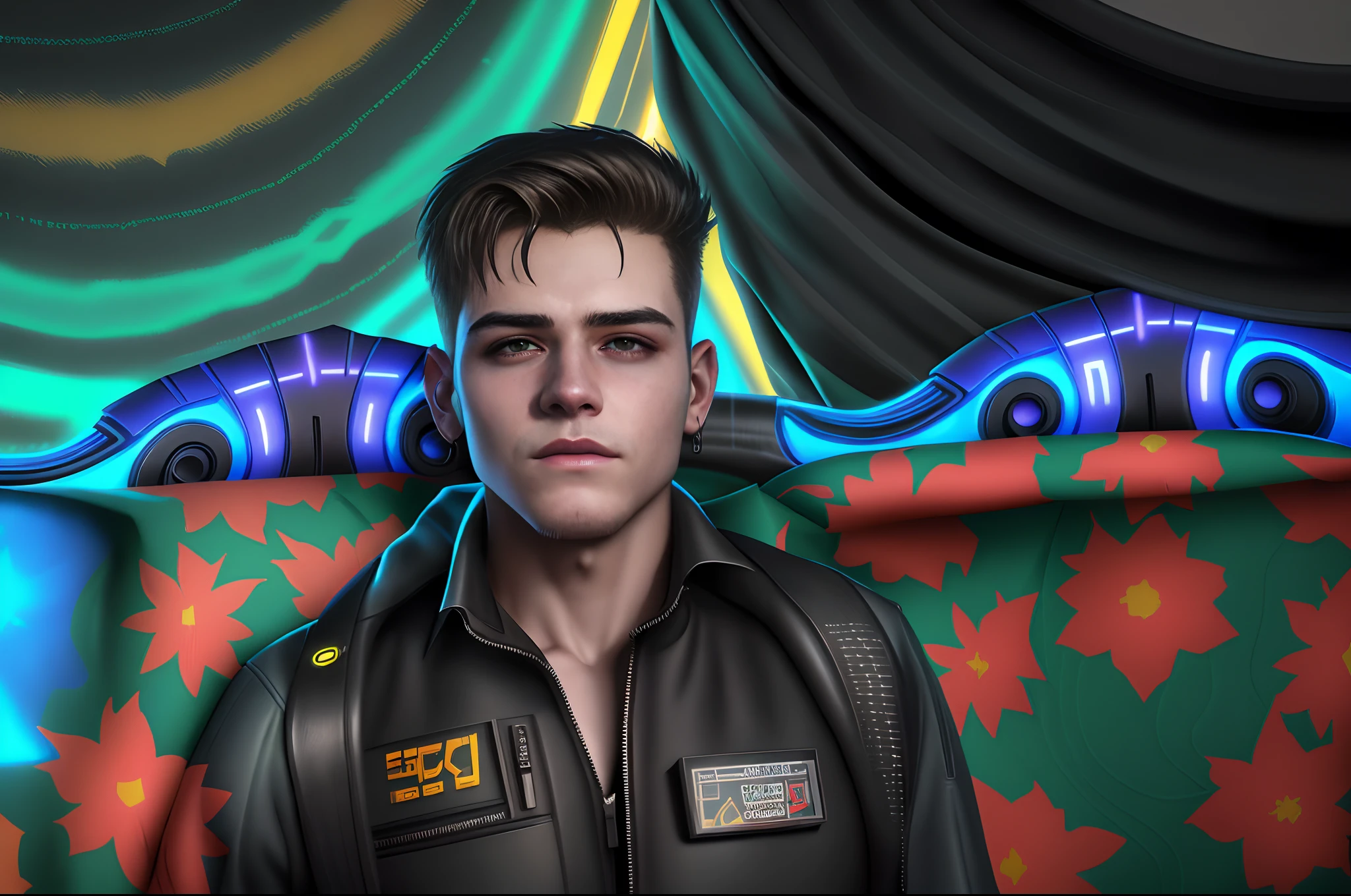 Change baground cyberpunk  handsome boysrealistic face. 8k