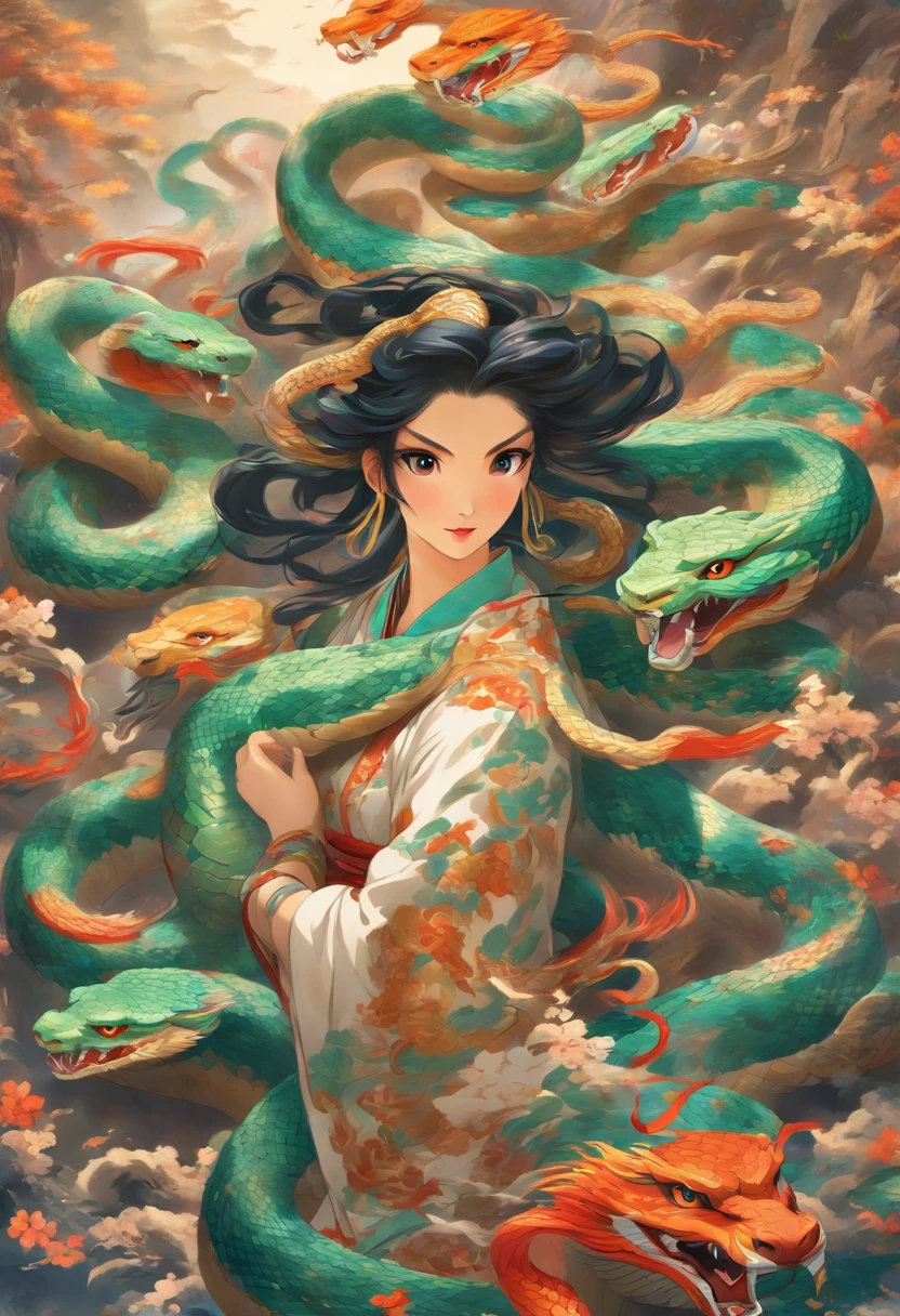 an ancient Chinese goddess, guanyin of the southern seas, Guanyin, Inspired by India, Avalokiteshvara rides a tiger,,Serene expression,shui mo hua,Buddha,Buddhist,Lotus,Chinese painting style,Thangka style, nsfw, muton