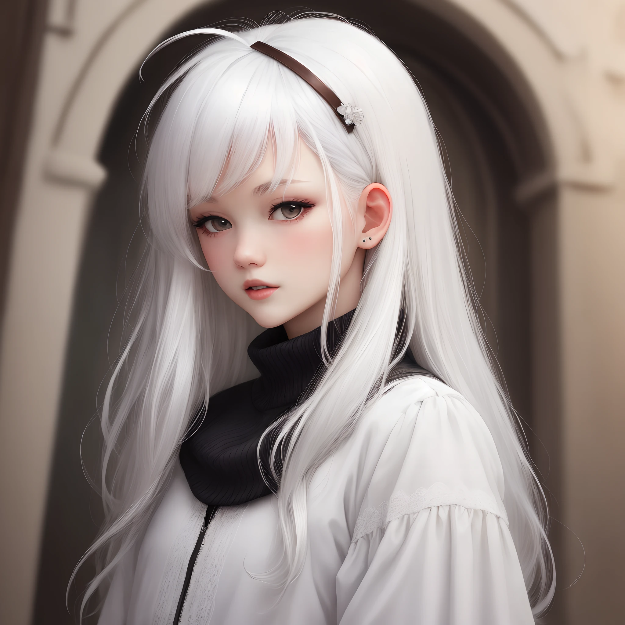 White hair