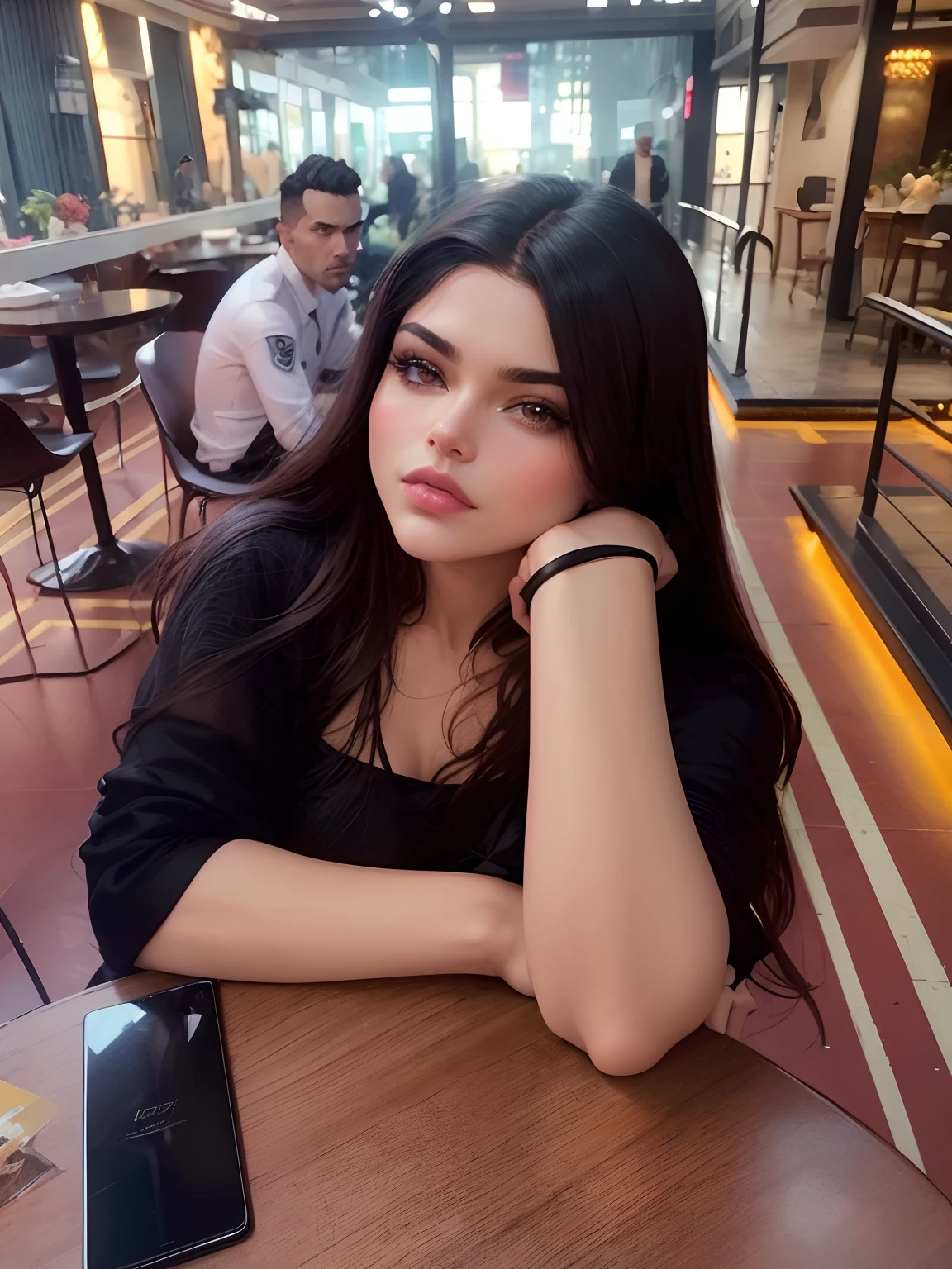 master part, extremely high quality, (foco sozinho), (rosto perfeito:1.1), (High detail:1.1), (olhos hiper detalhados), Dramatic, 1 lado, (pale skin), longos cabelos loiros, ethereal eyes, (sobrancelhas claras), sozinho, Cabelos Longos, Jordan Barrett, ..lua, noite,( Traffic Guard Clothing), nave coberta, pouty lips, pele, proud expression, Urbano, Antecedentes detalhados, Arte por Artgerm, Cinematic lighting, Roses, moda, BalenciagaStyle