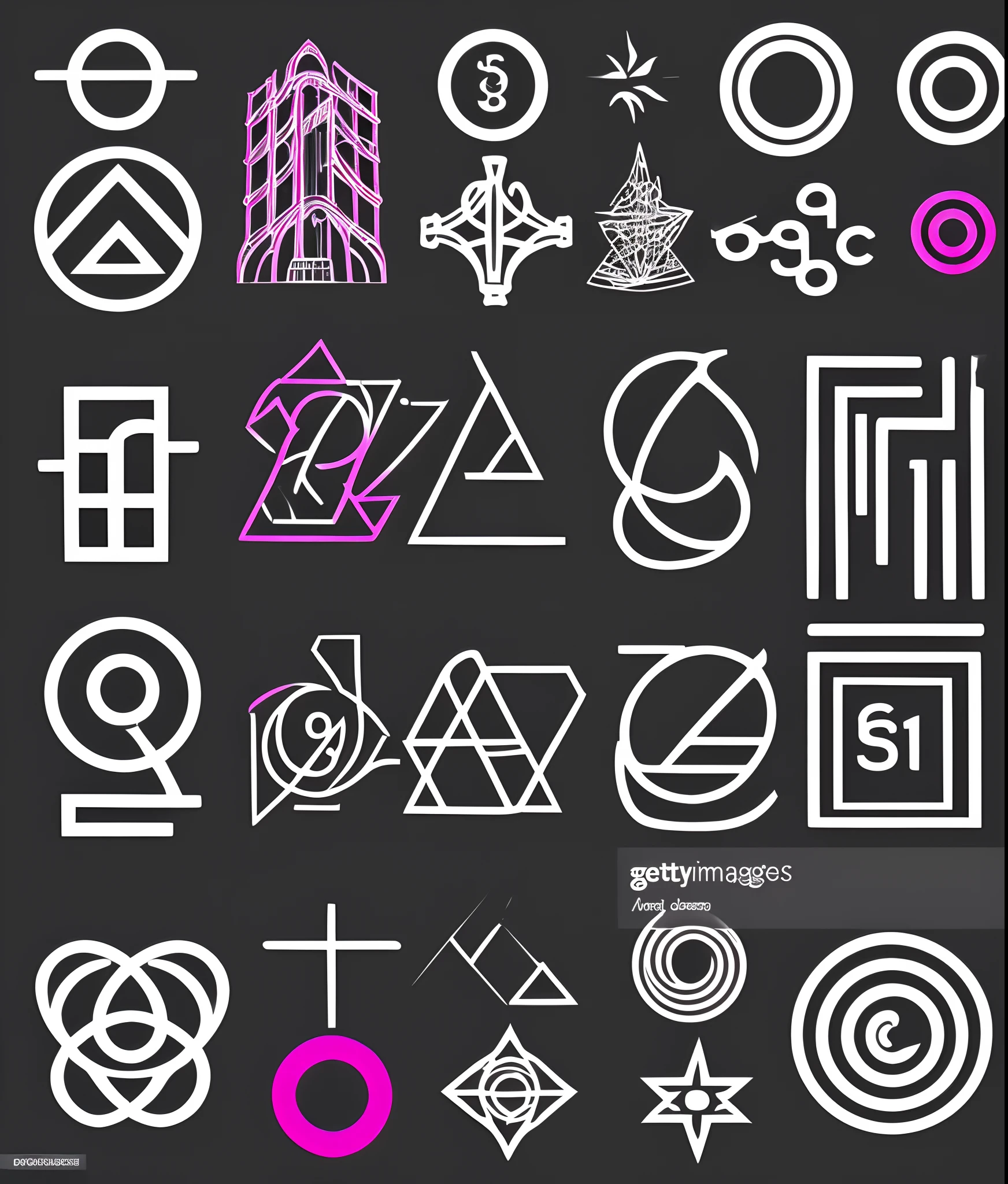 A set of different symbols and symbols for different purposes - SeaArt AI