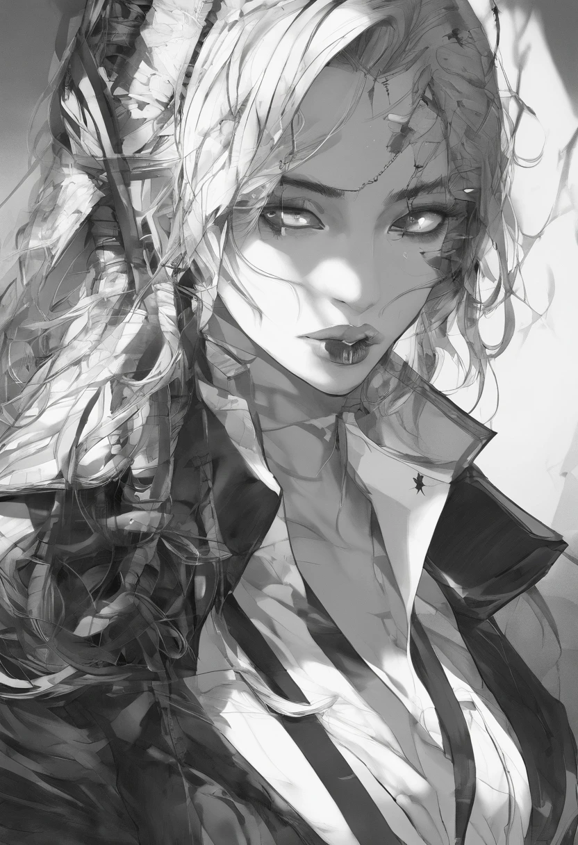 Martial arts devilcore style, absurdly beautifully appearance of cg detailed Martial arts girl, full portrait, Imposing, Yoshitaka Amano and Yoji Shinkawa style, Ink painting, red, black and white, bold brushstrokes, Concept art, cinematic movement lighting, stylize, impressive, intrace details by irakli nadar 50 --uplight --s 2